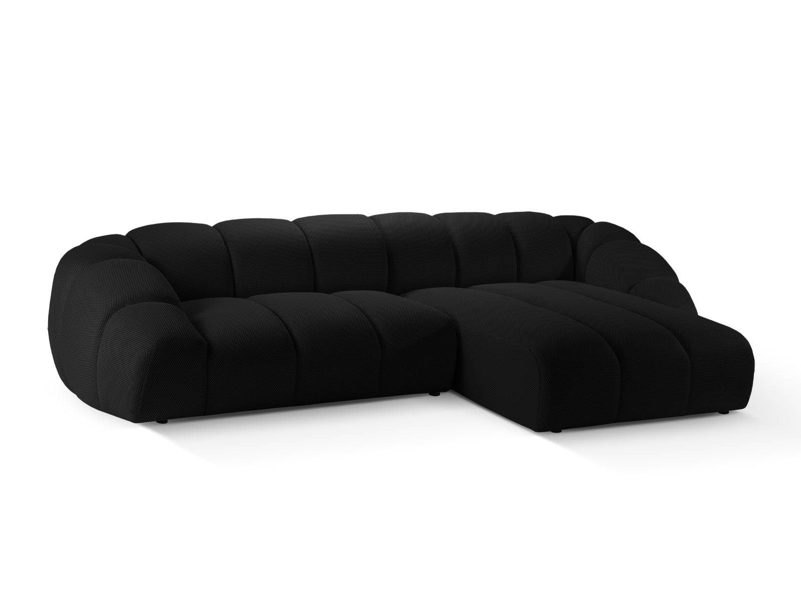 Stylisches Diana Ecksofa rechts, 4-Sitzer in edlem Black-Sonic, perfekt für zeitgemäße Wohnkonzepte. Hochwertige Qualität von Micadoni.