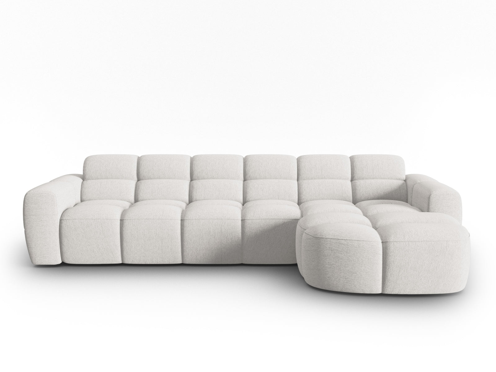 Lisa Ecksofa rechts 4 Sitzer in Light Grey präsentiert im Onlineshop von KAQTU Design AG. Ecksofa rechts ist von Micadoni