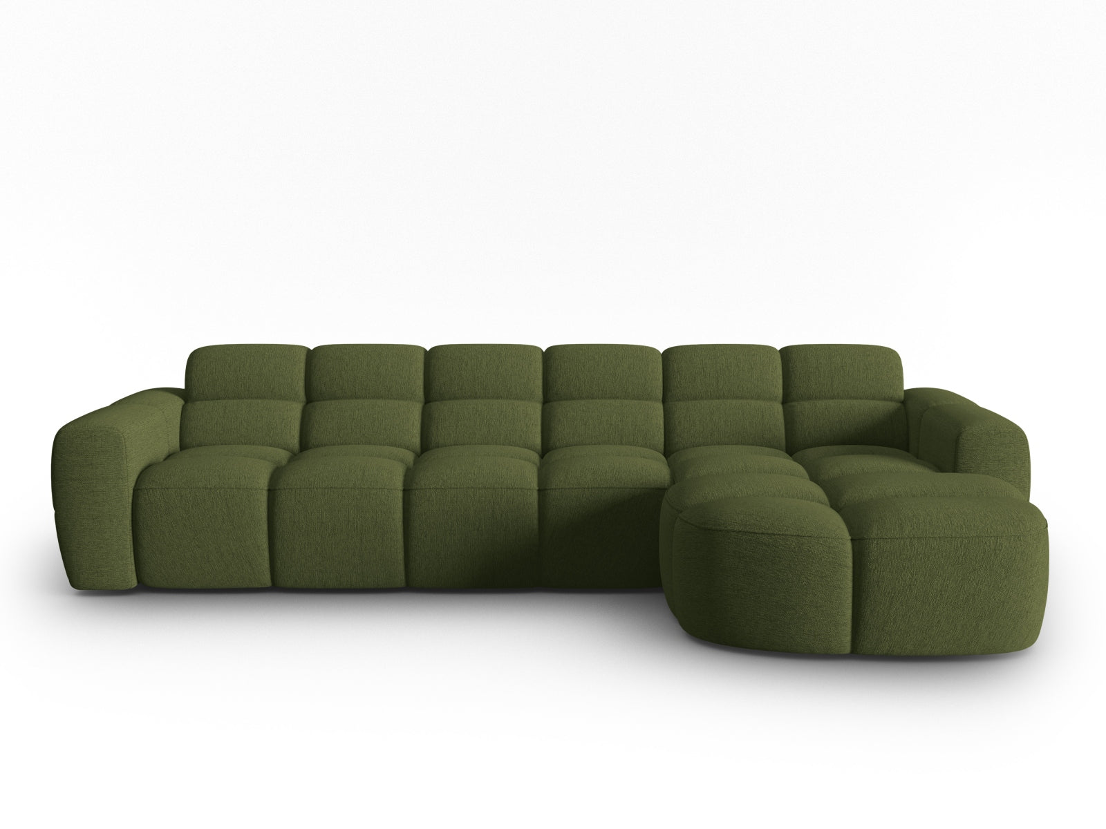 Lisa Ecksofa rechts 4 Sitzer in Green Melange präsentiert im Onlineshop von KAQTU Design AG. Ecksofa rechts ist von Micadoni