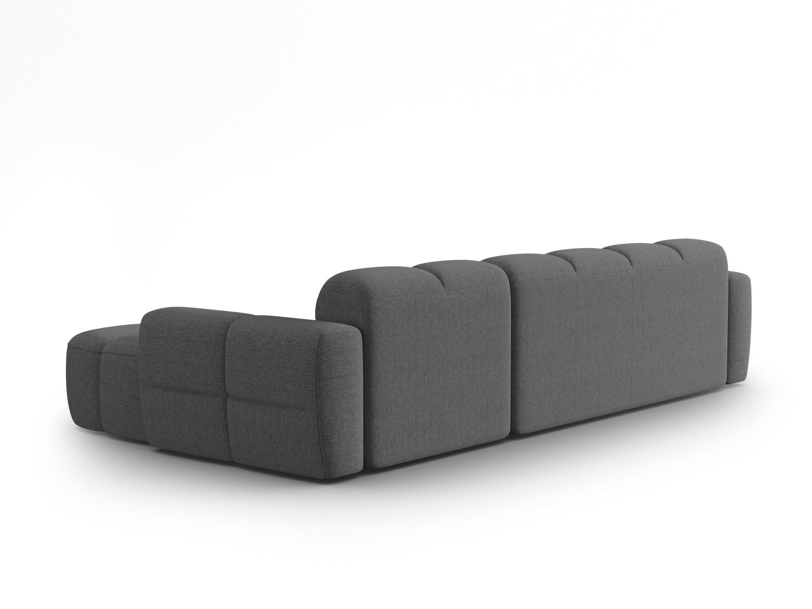 Erleben Sie das stilvolle Lisa Ecksofa rechts 4 Sitzer von Micadoni. Mit edlem Velours und zeitgemässem Design wird Ihr Wohnraum zum Highlight.