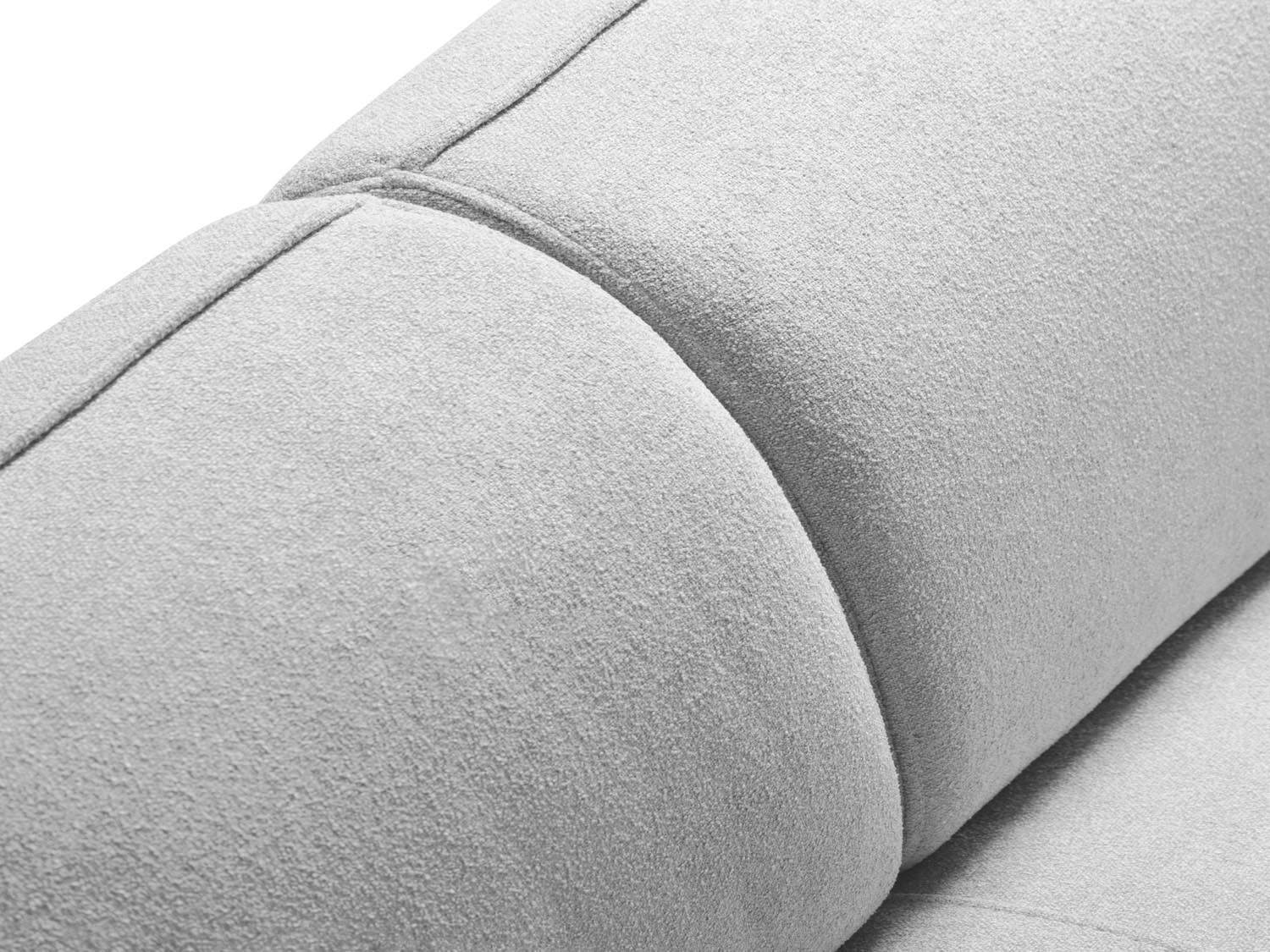 Erleben Sie das Hailey Boucle Ecksofa rechts von Micadoni – ein elegantes 5-Sitzer Sofa, das modernen Stil und höchsten Komfort bietet.