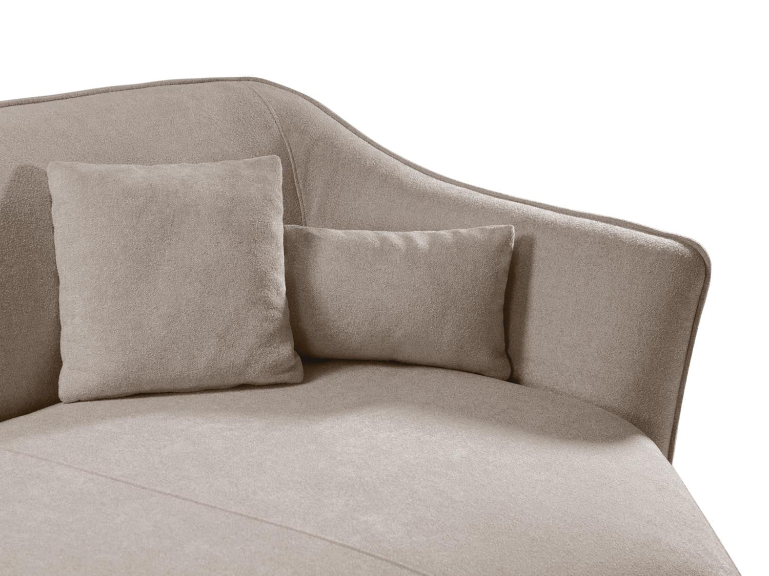 Entdecken Sie das Hailey Boucle Ecksofa rechts von Micadoni – ein stilvolles 5-Sitzer Sofa, das modernen Komfort und Eleganz vereint.