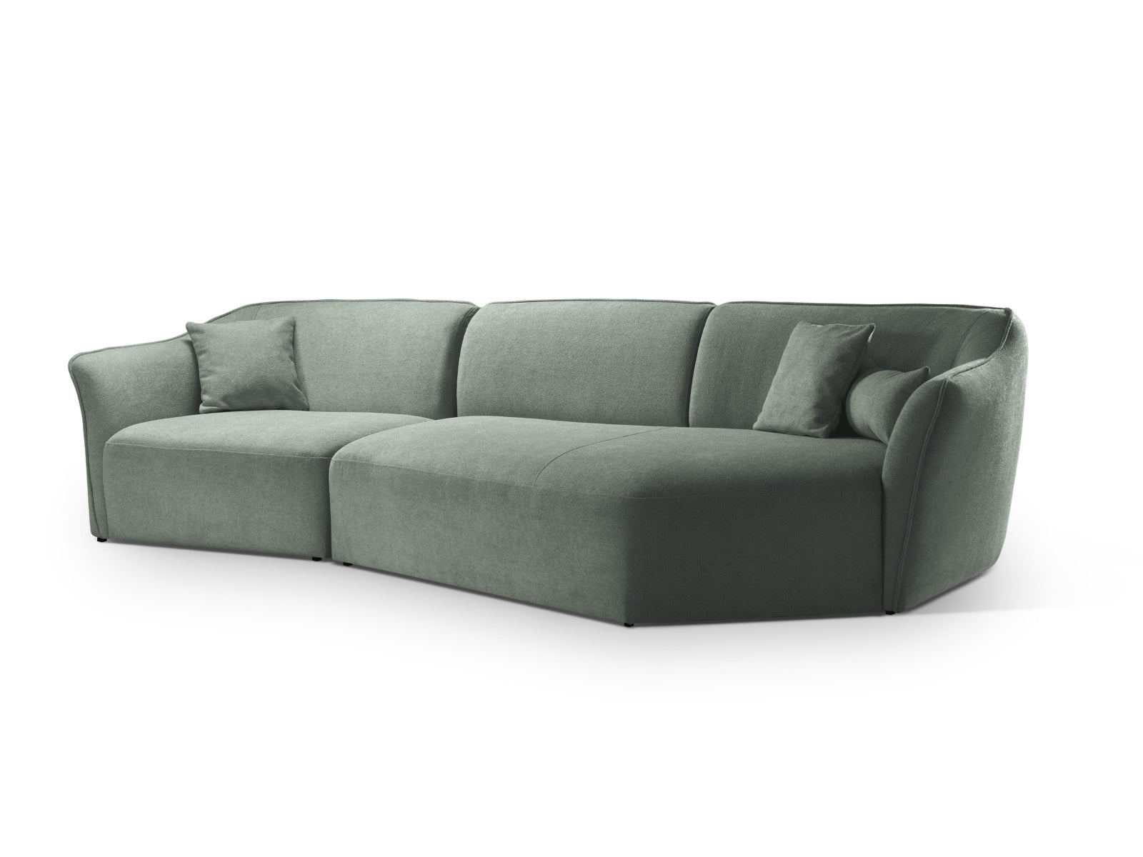 Erleben Sie das Hailey Boucle Ecksofa rechts von Micadoni – ein elegantes 5-Sitzer Sofa, das modernen Stil und höchsten Komfort bietet.
