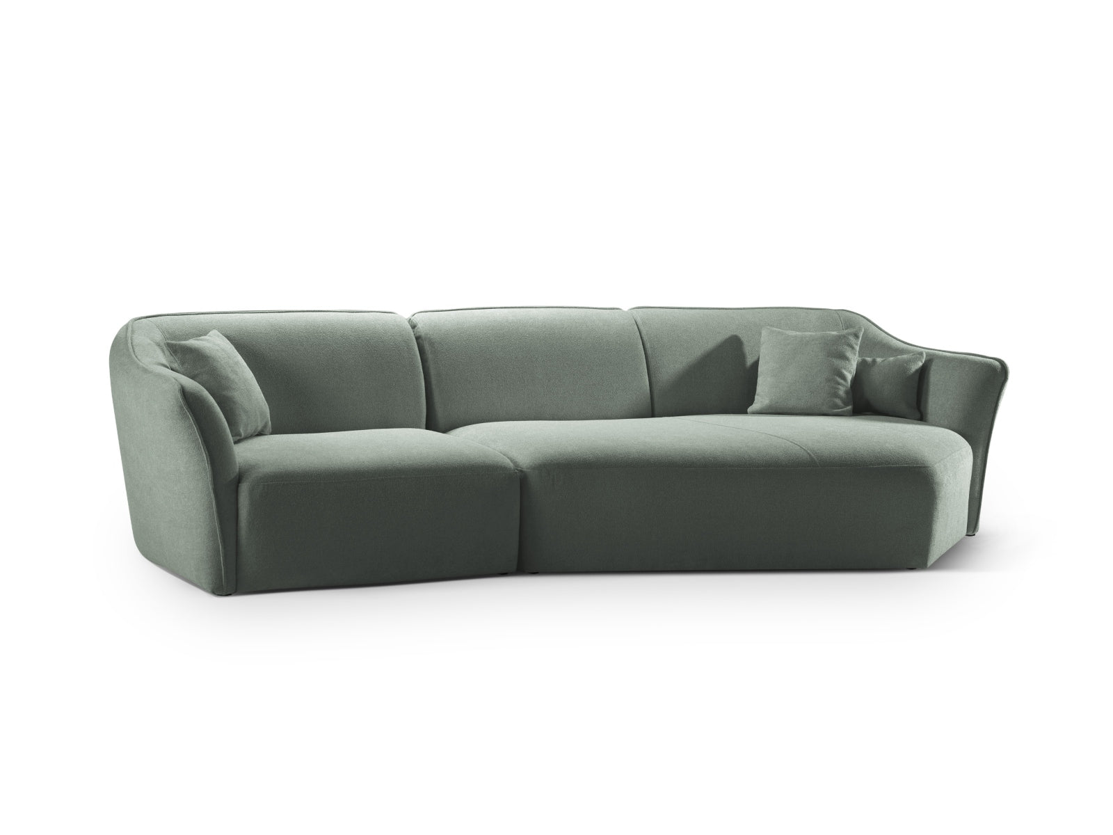 Entdecken Sie das Hailey Boucle Ecksofa rechts von Micadoni – ein stilvolles 5-Sitzer Sofa, das Komfort und modernes Design vereint.