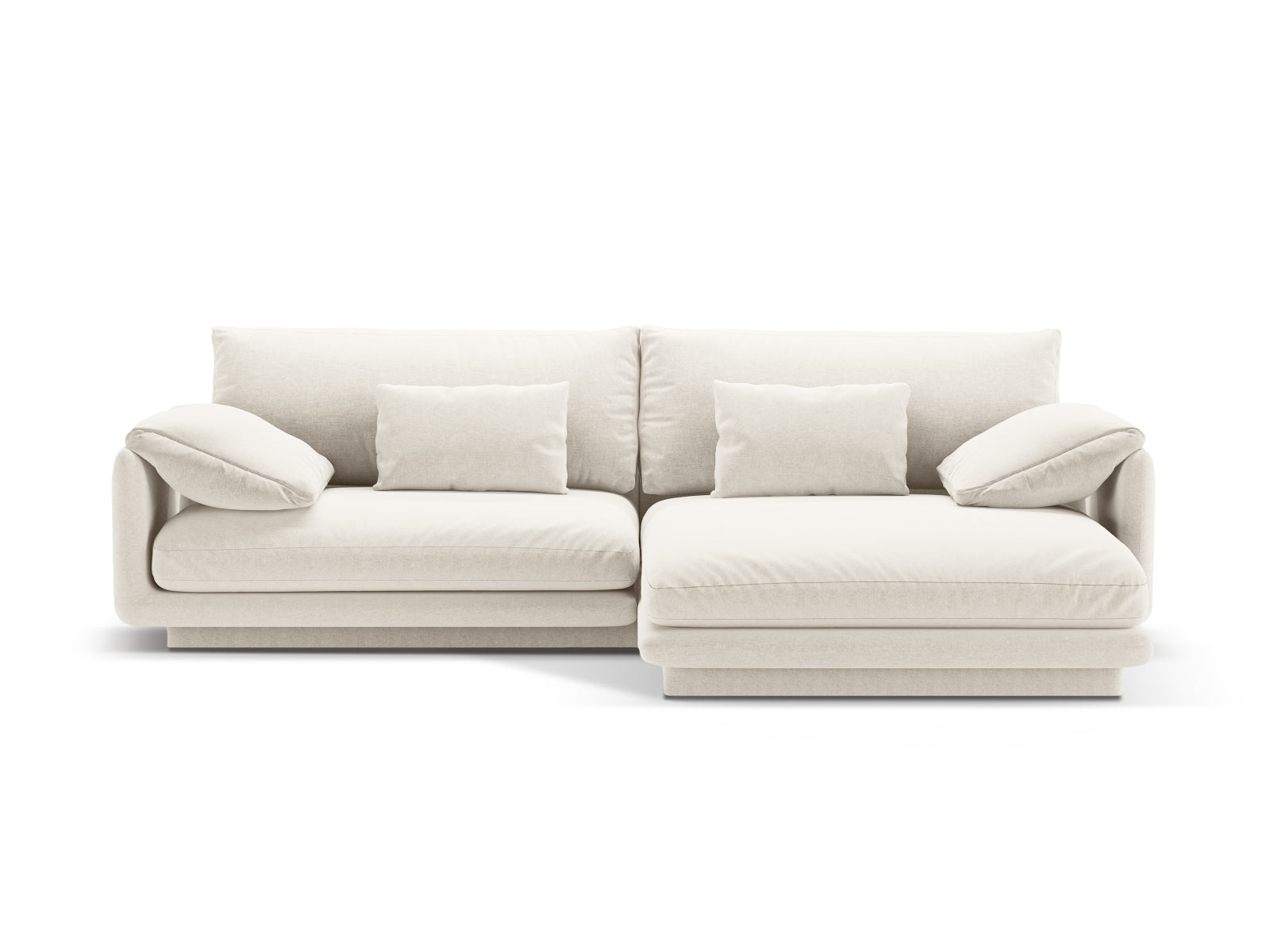 Torino Ecksofa rechts 4 Sitzer in Ivory präsentiert im Onlineshop von KAQTU Design AG. Ecksofa rechts ist von Micadoni