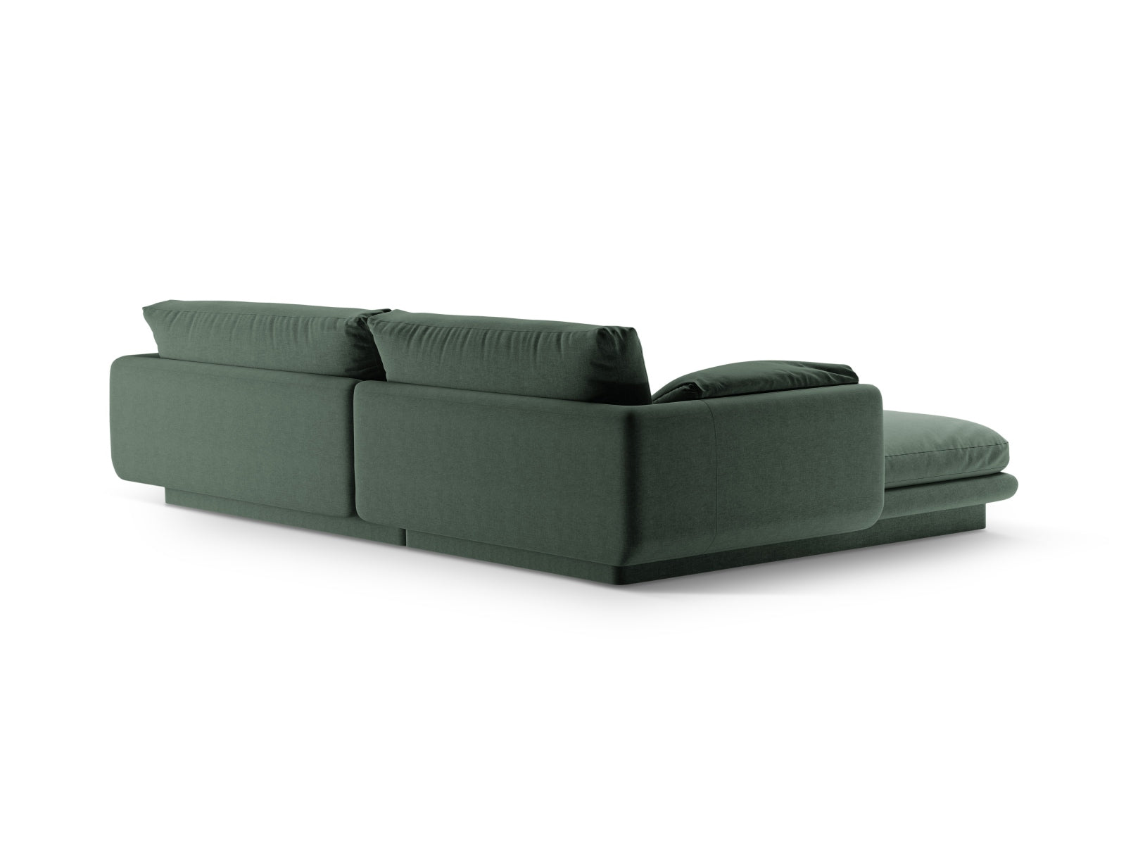 Modernes Torino Ecksofa rechts, 4-Sitzer in ansprechendem Moss Green, perfekt für gemütliche und stilvolle Wohnbereiche. Hochwertige Qualität von Micadoni.