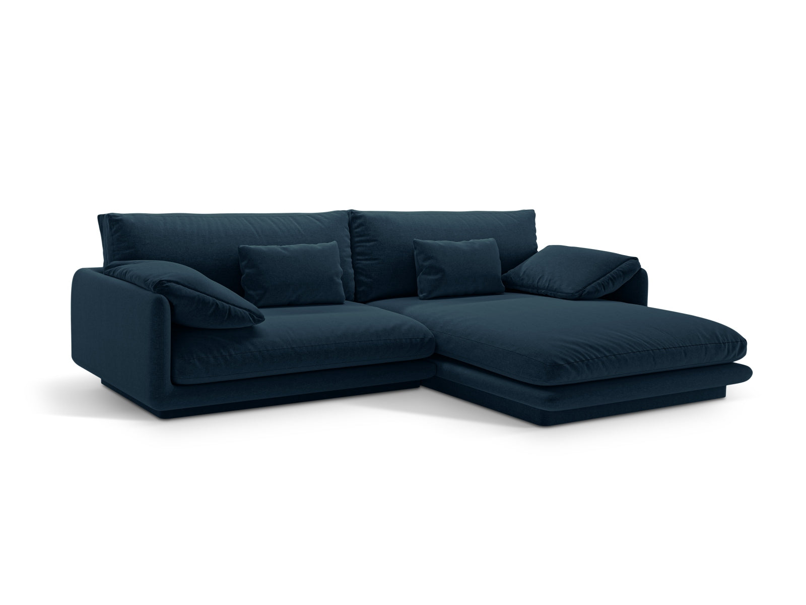 Elegantes Torino Ecksofa in Navy Blue, 4-Sitzer, ideal für stilvolle Wohnräume. Hochwertige Verarbeitung von Micadoni.