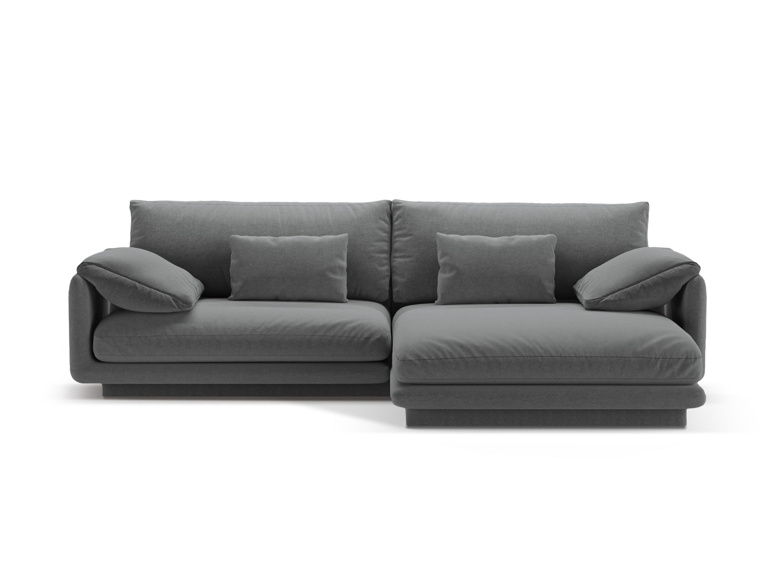 Torino Ecksofa rechts 4 Sitzer in Dark Grey präsentiert im Onlineshop von KAQTU Design AG. Ecksofa rechts ist von Micadoni