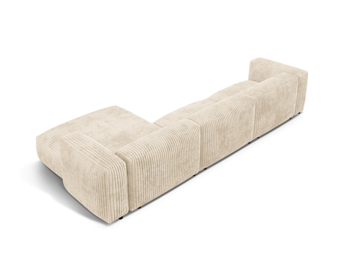 Martina Modulares Ecksofa rechts 3 Sitzer in Light Beige-Tilia präsentiert im Onlineshop von KAQTU Design AG. L-Sofa rechts ist von Micadoni