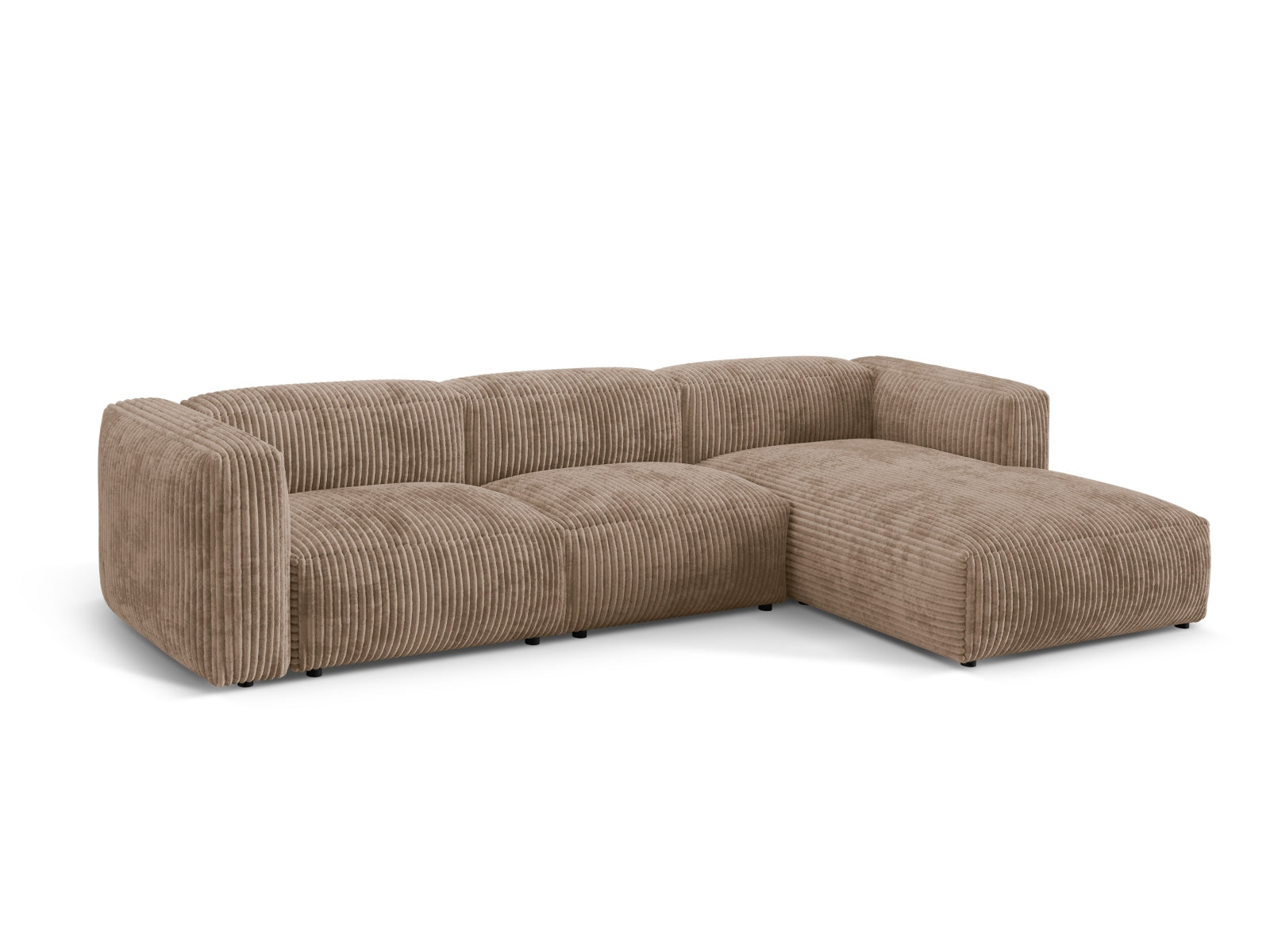 Entdecken Sie das elegante Martina Ecksofa rechts 3 Sitzer von Micadoni – modular, komfortabel und perfekt für Ihr modernes Wohnzimmer.