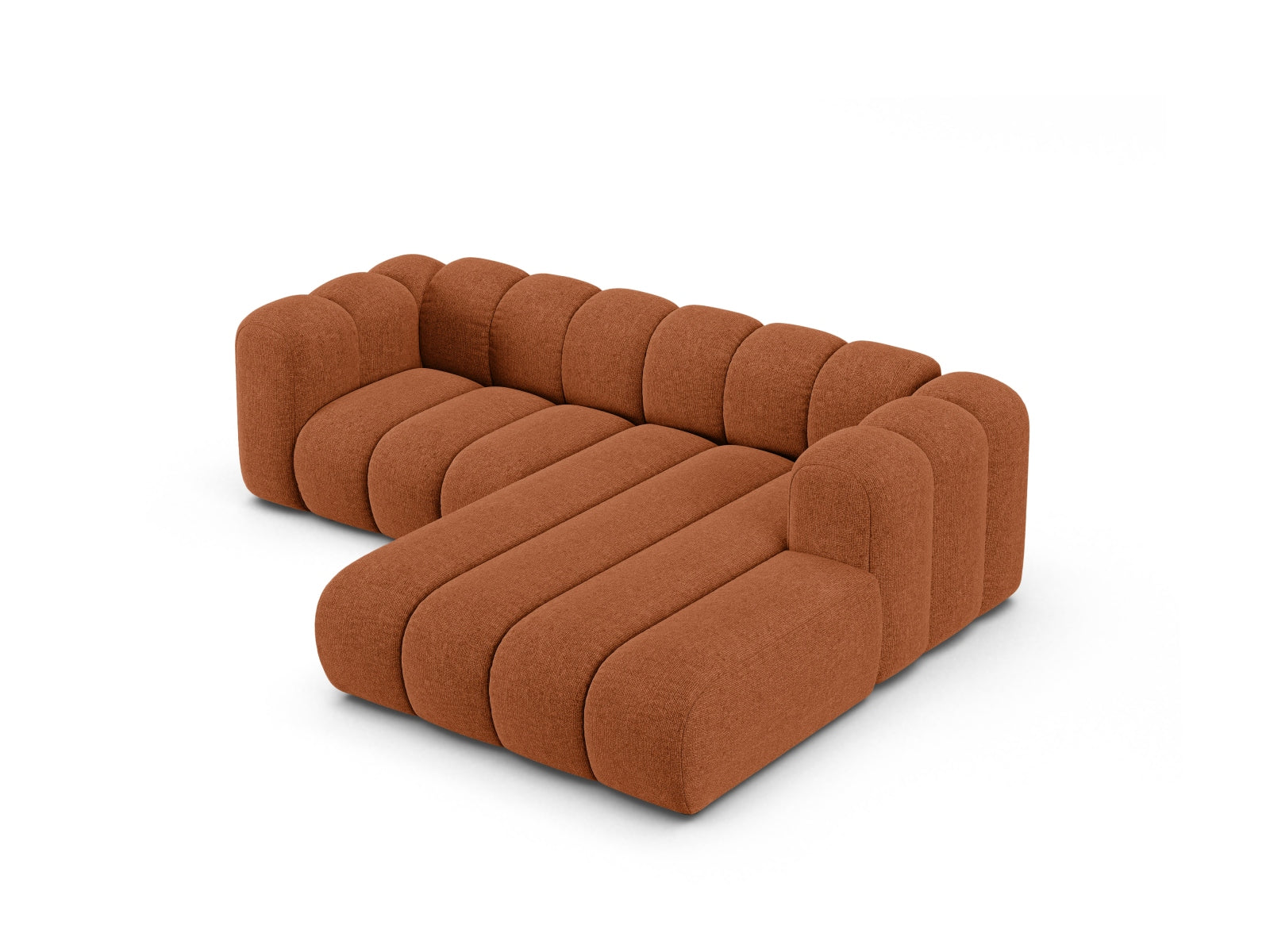 Modernes Lupine Modular Ecksofa rechts 3 Sitzer in Brick-Eden, perfekt für gemütliche und stilvolle Wohnambiente.