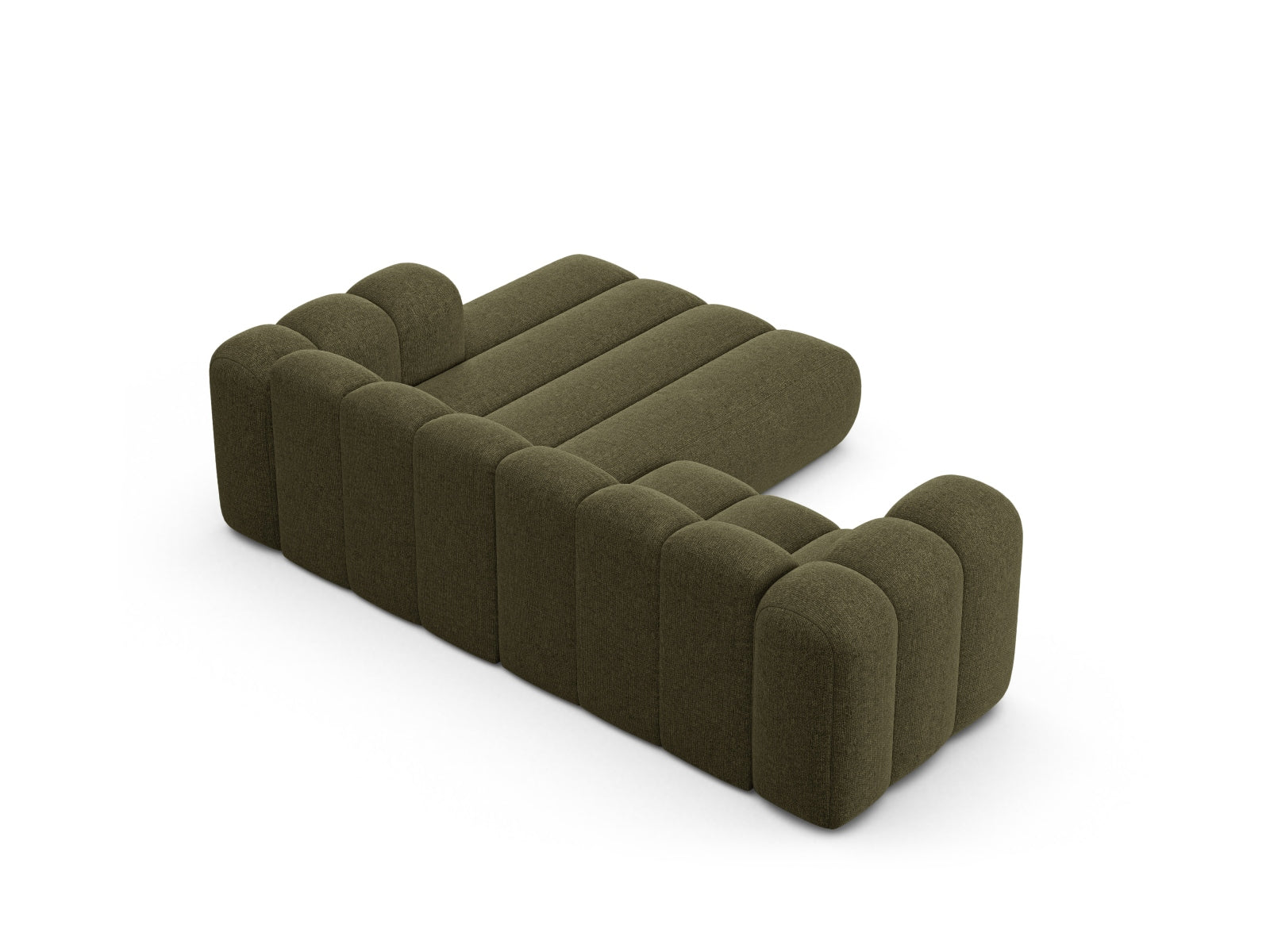 Elegantes, modernes Ecksofa Lupine Modular rechts in der Farbe Green-Eden, ideal für stilvolle und komfortable Wohnräume.