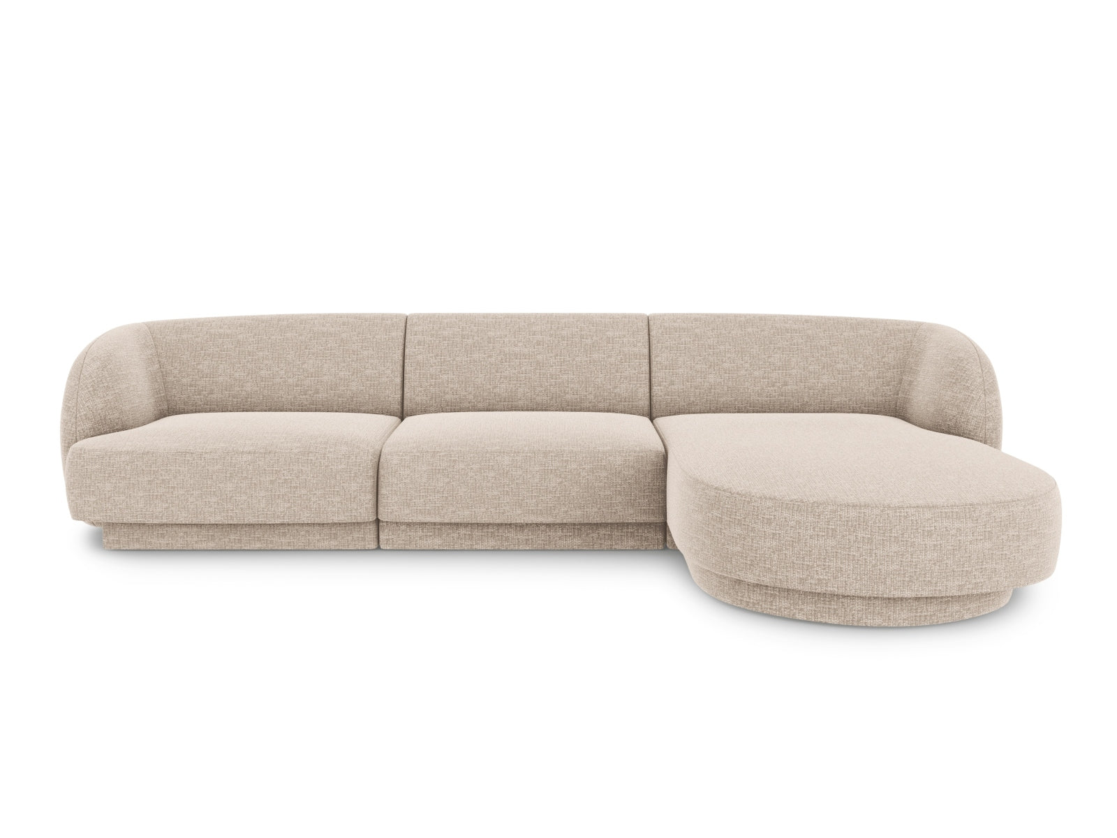 Miley Ecksofa rechts 4 Sitzer in Beige-Eden präsentiert im Onlineshop von KAQTU Design AG. L-Sofa rechts ist von Micadoni