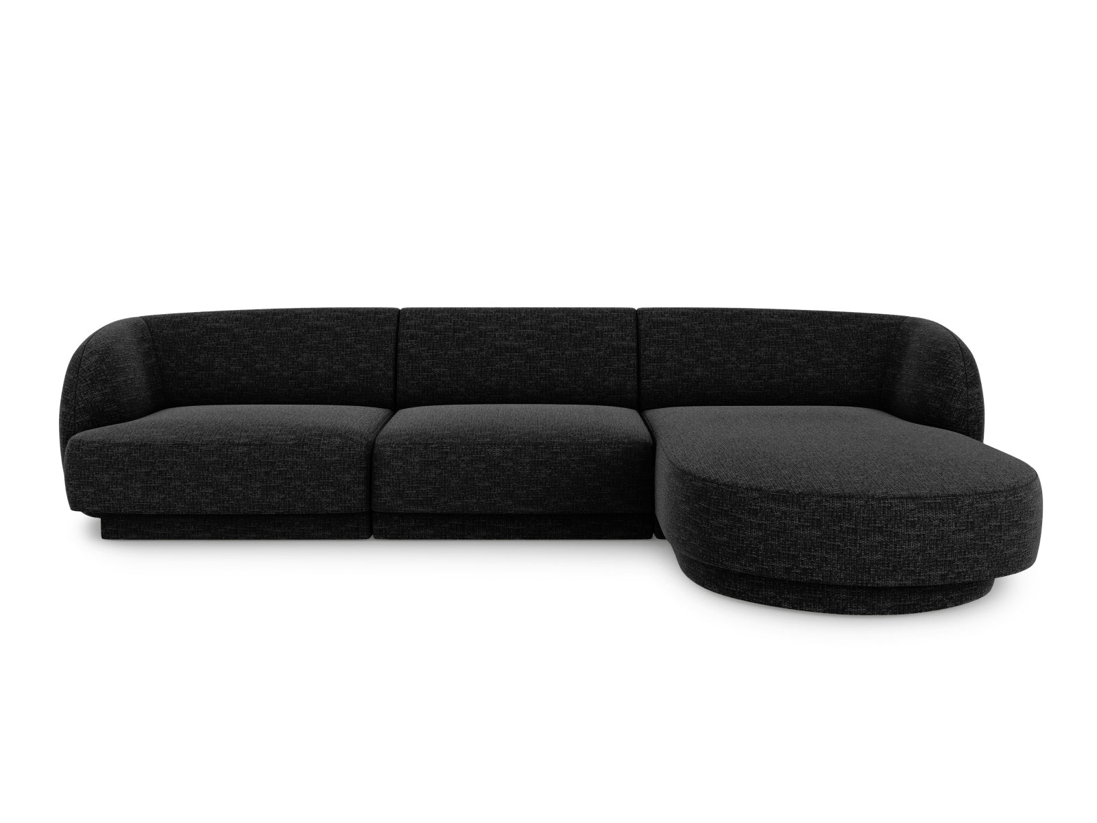 Miley Ecksofa rechts 4 Sitzer in Anthracite-Eden präsentiert im Onlineshop von KAQTU Design AG. L-Sofa rechts ist von Micadoni