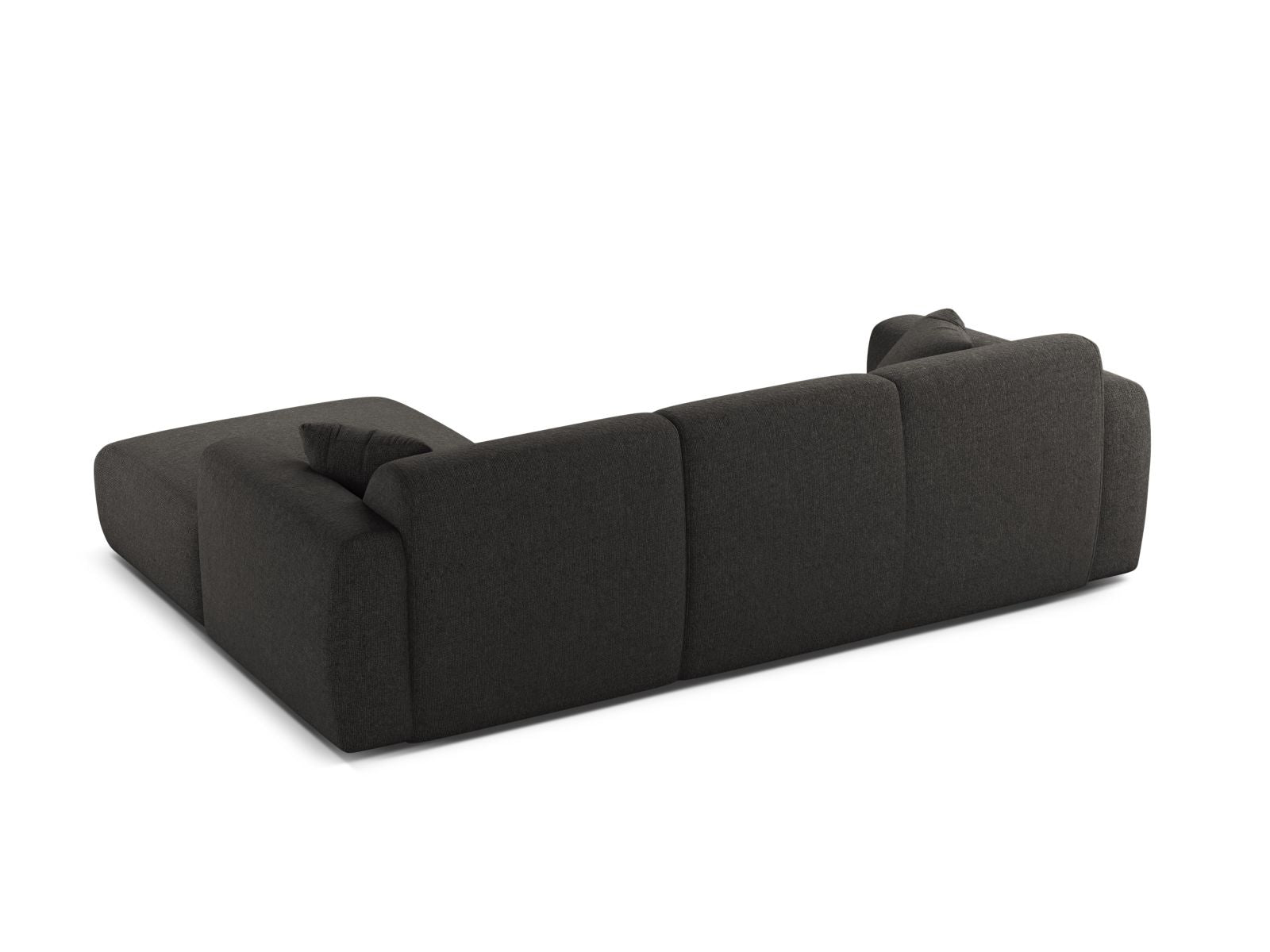 Modernes 4-Sitzer Ecksofa rechts Molino in edlem Dunkelgrau, ideal für gemütliche Abende und stilvolle Einrichtungsideen.