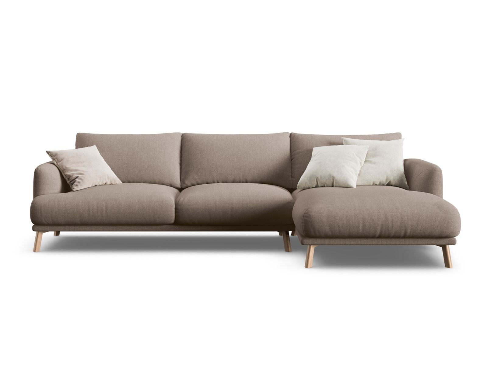 4-Sitzer Ecksofa rechts Naomi in Cappuccino-Liberty präsentiert im Onlineshop von KAQTU Design AG. Ecksofa rechts ist von Micadoni