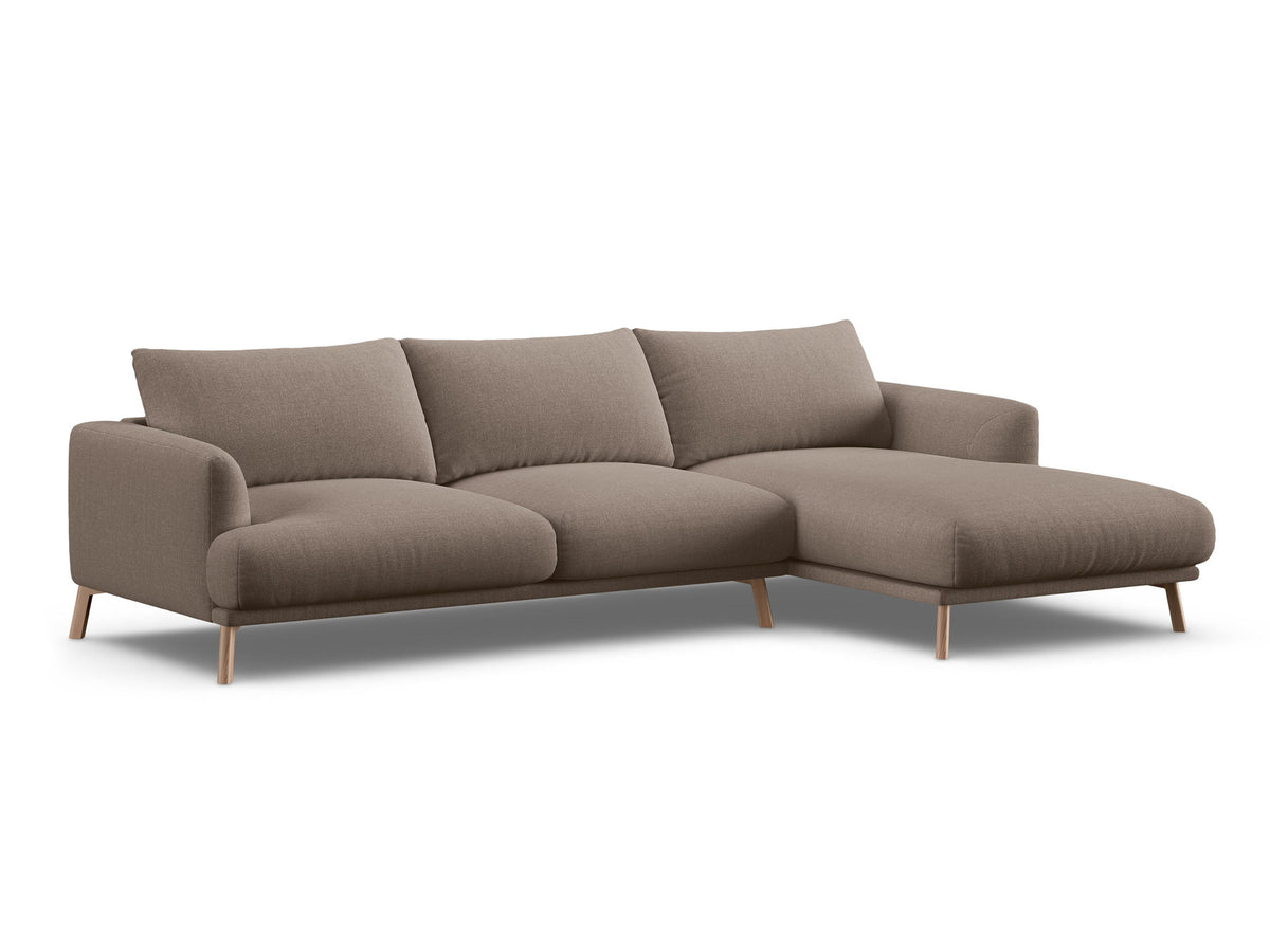 4-Sitzer Ecksofa rechts Naomi in Cappuccino-Liberty präsentiert im Onlineshop von KAQTU Design AG. Ecksofa rechts ist von Micadoni