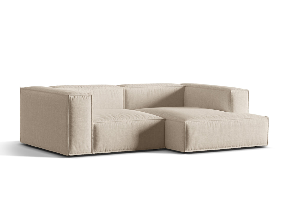 3-Sitzer Ecksofa rechts Nuria in Beige-Liberty präsentiert im Onlineshop von KAQTU Design AG. Ecksofa rechts ist von Micadoni
