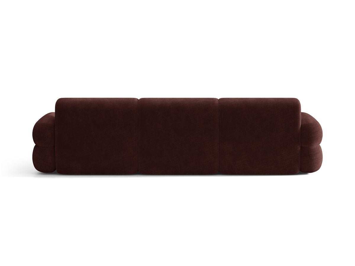 Neo Linkes Ecksofa von Micadoni in dunklem Olivgrün, L-Form mit hoher Rückenlehne, strukturiertem Baloo-Stoff und schwarzen Kunststoffbeinen.