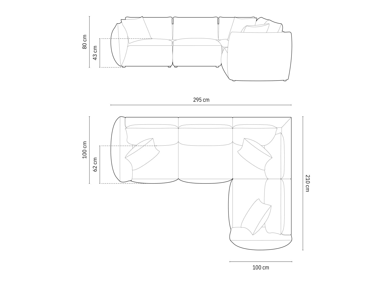 Erleben Sie das Chris Ecksofa rechts 4 Sitzer von Micadoni – elegantes Design und optimaler Komfort für Ihr stilvolles Wohnzimmer.