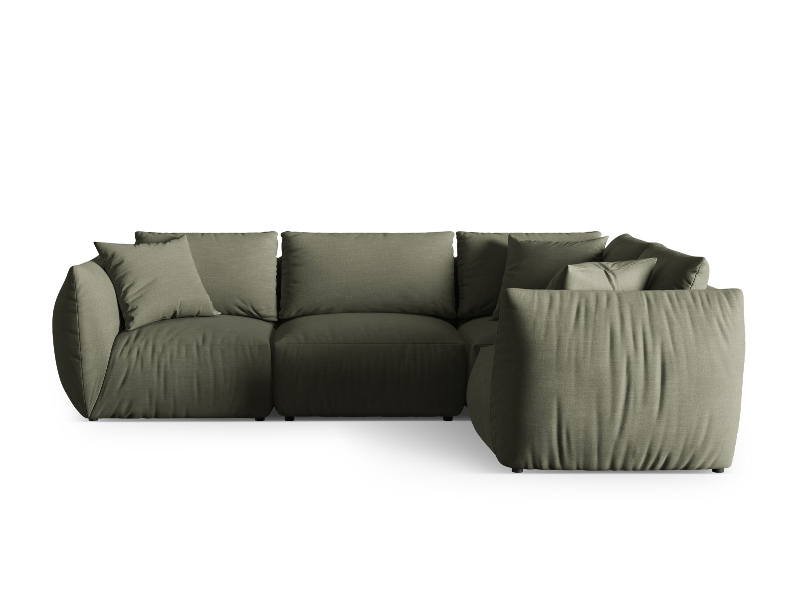 Chris Ecksofa rechts 4 Sitzer in Muted Blue präsentiert im Onlineshop von KAQTU Design AG. Ecksofa rechts ist von Micadoni