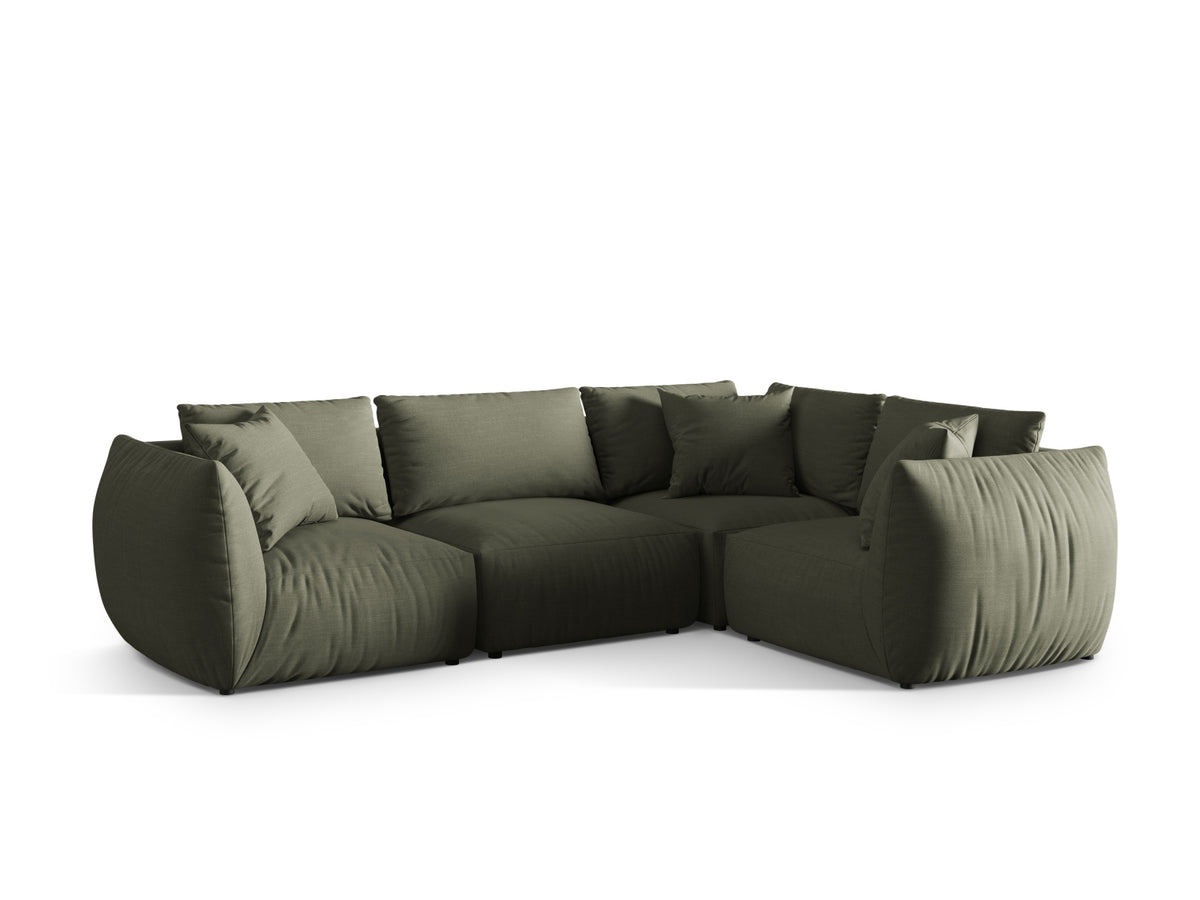 Chris Ecksofa rechts 4 Sitzer in Muted Blue-LINS präsentiert im Onlineshop von KAQTU Design AG. Ecksofa rechts ist von Micadoni