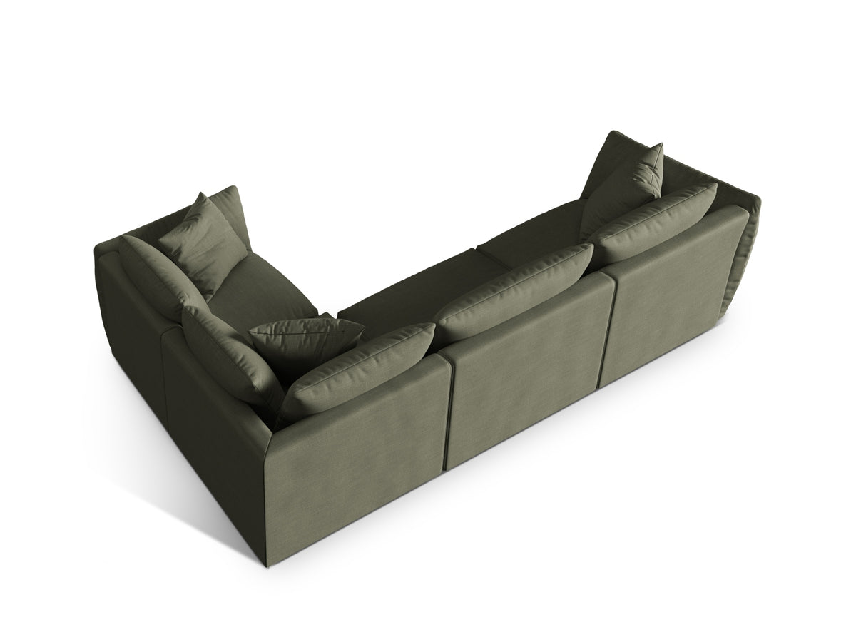 Chris Ecksofa rechts 4 Sitzer in Muted Blue-LINS präsentiert im Onlineshop von KAQTU Design AG. Ecksofa rechts ist von Micadoni