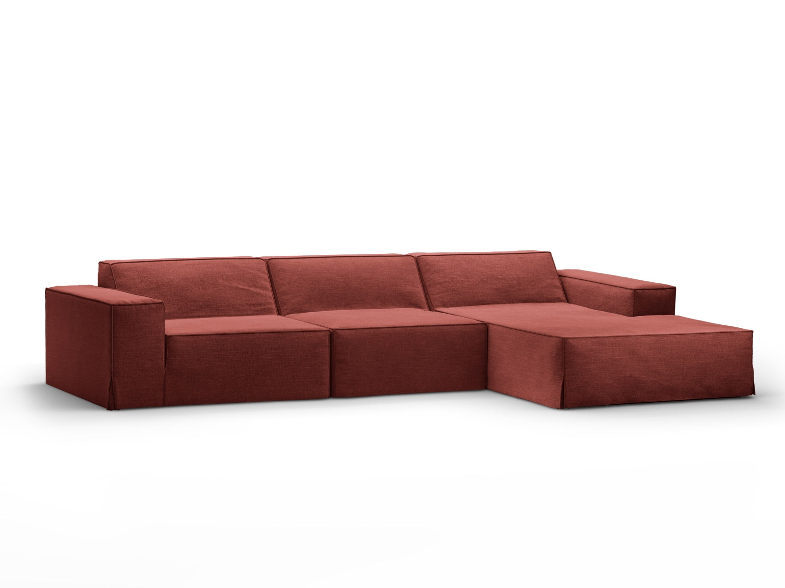 Jodie Modular Ecksofa rechts 4 Sitzer in Cherrywood präsentiert im Onlineshop von KAQTU Design AG. Ecksofa rechts ist von Micadoni