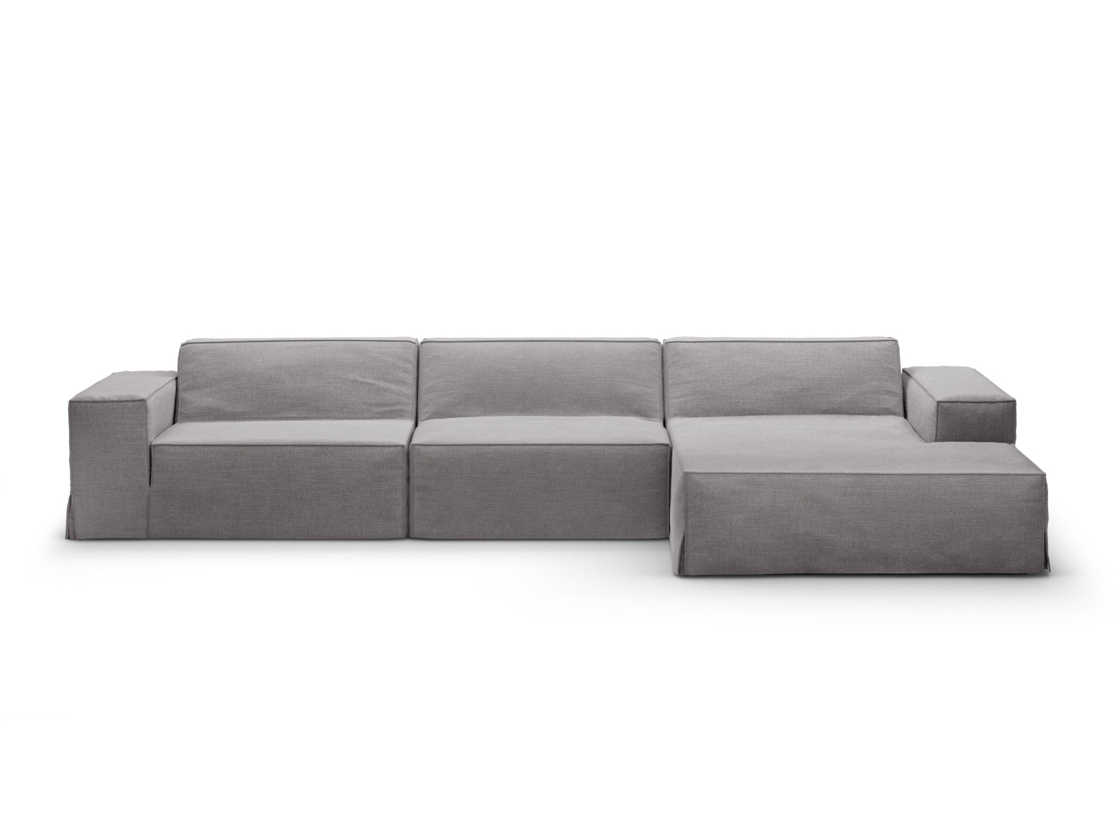 Jodie Modular Ecksofa rechts 4 Sitzer in Warm grey präsentiert im Onlineshop von KAQTU Design AG. Ecksofa rechts ist von Micadoni