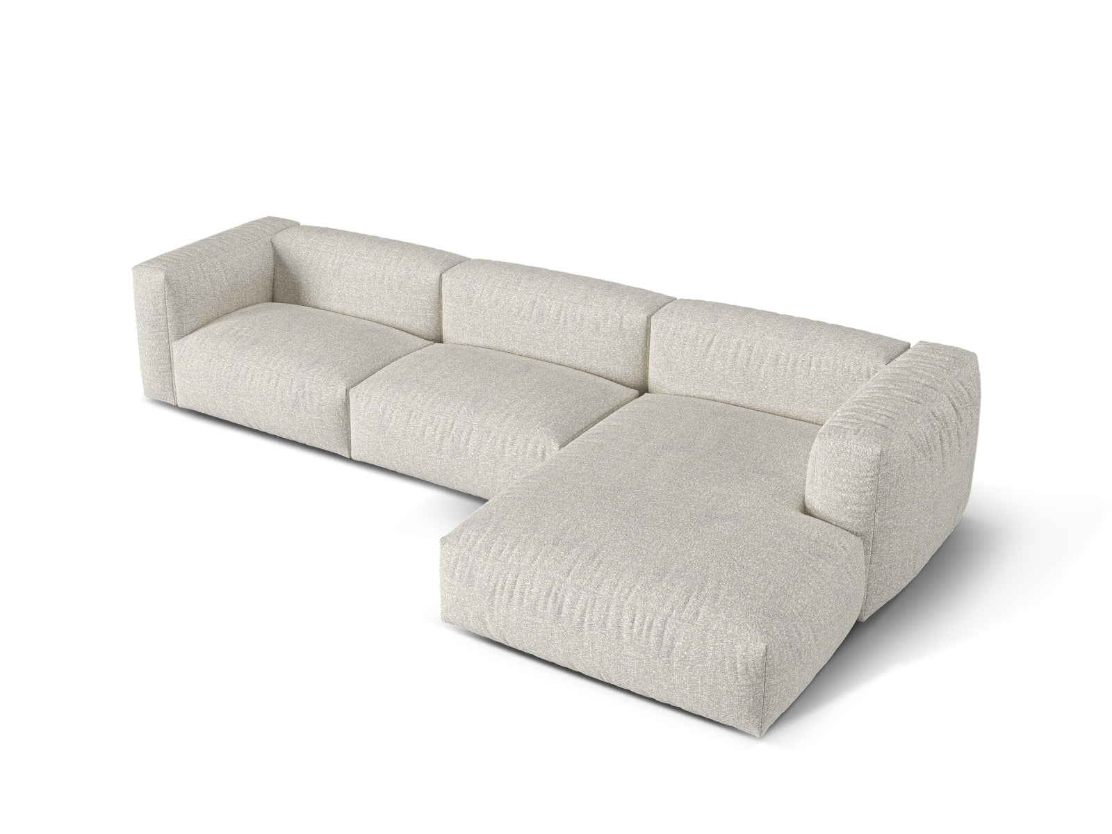 3-Sitzer XL Modular Ecksofa rechts Martina in Grey Beige Melange-Monet präsentiert im Onlineshop von KAQTU Design AG. Ecksofa rechts ist von Micadoni