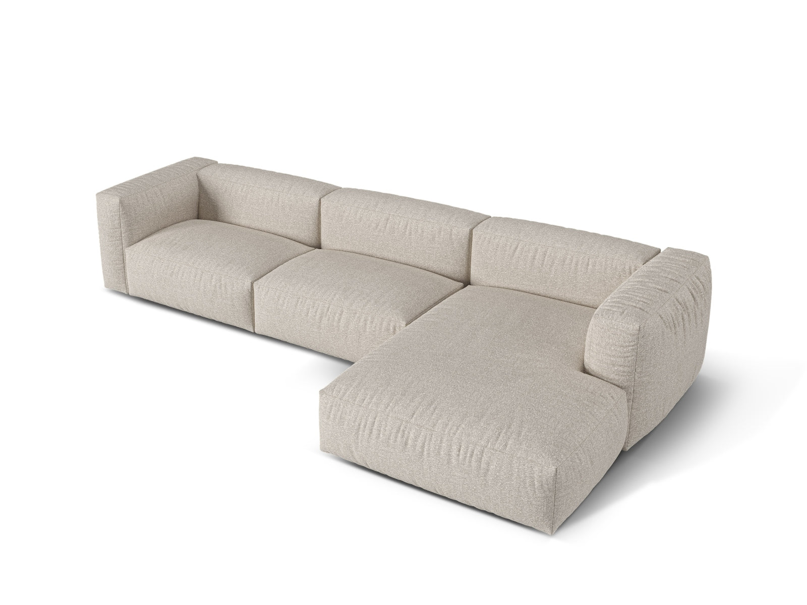3-Sitzer XL Modular Ecksofa rechts Martina in Beige-Monet präsentiert im Onlineshop von KAQTU Design AG. Ecksofa rechts ist von Micadoni