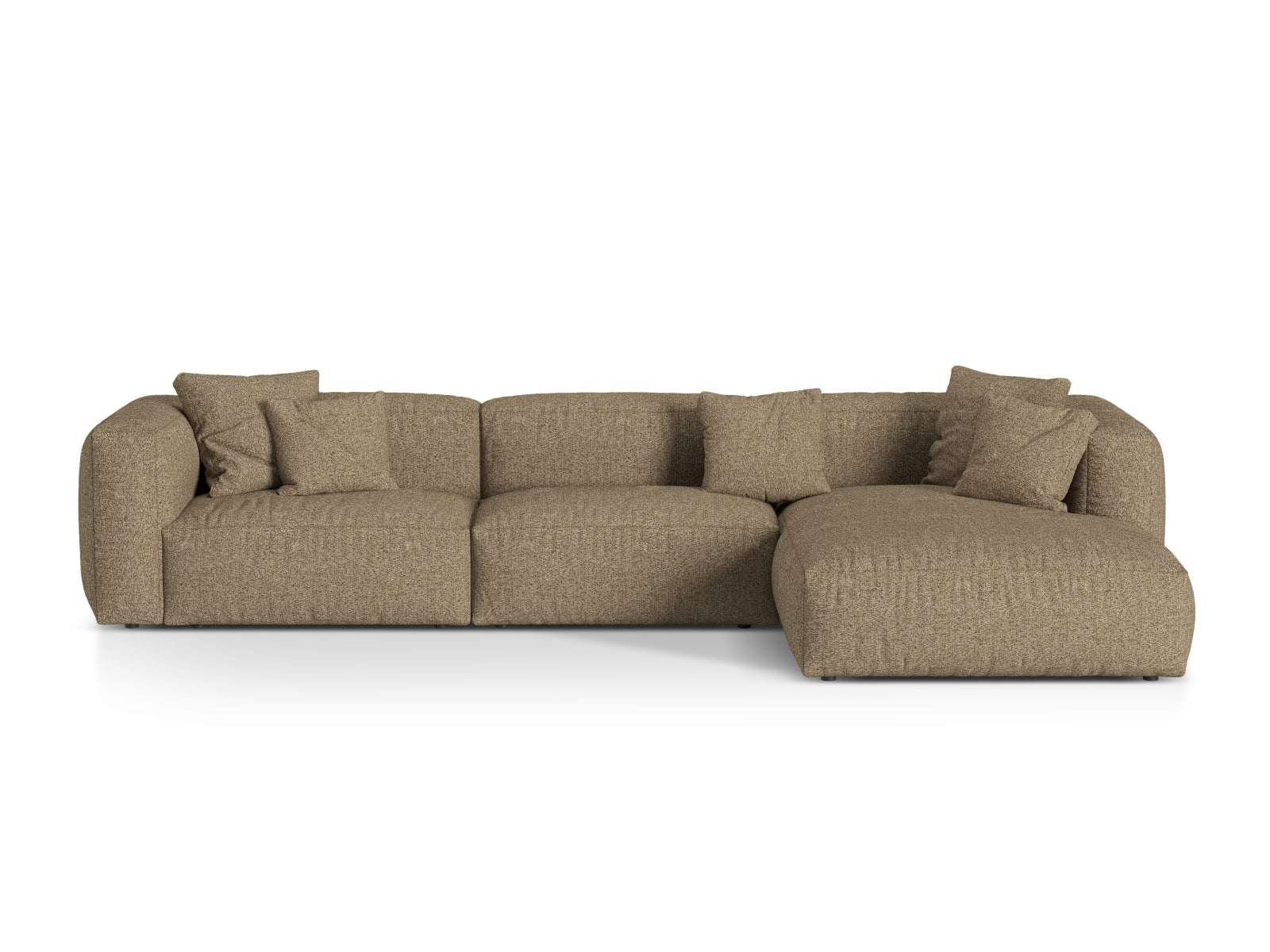 3-Sitzer XL Modular Ecksofa rechts Martina in Cappuccino-Monet präsentiert im Onlineshop von KAQTU Design AG. Ecksofa rechts ist von Micadoni