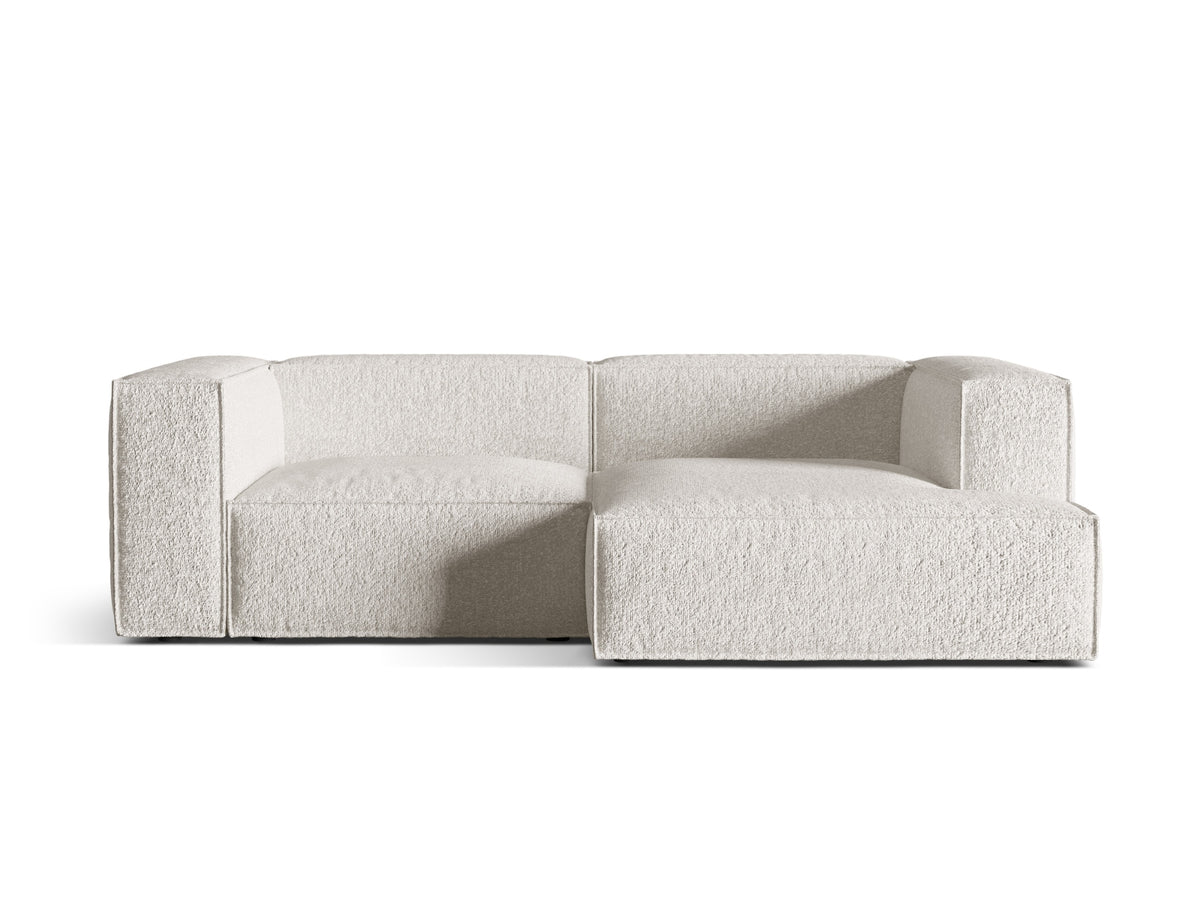 Nuria Boucle Modular Ecksofa rechts 3 Sitzer in Grey Beige Melange-Monet präsentiert im Onlineshop von KAQTU Design AG. L-Sofa rechts ist von Micadoni