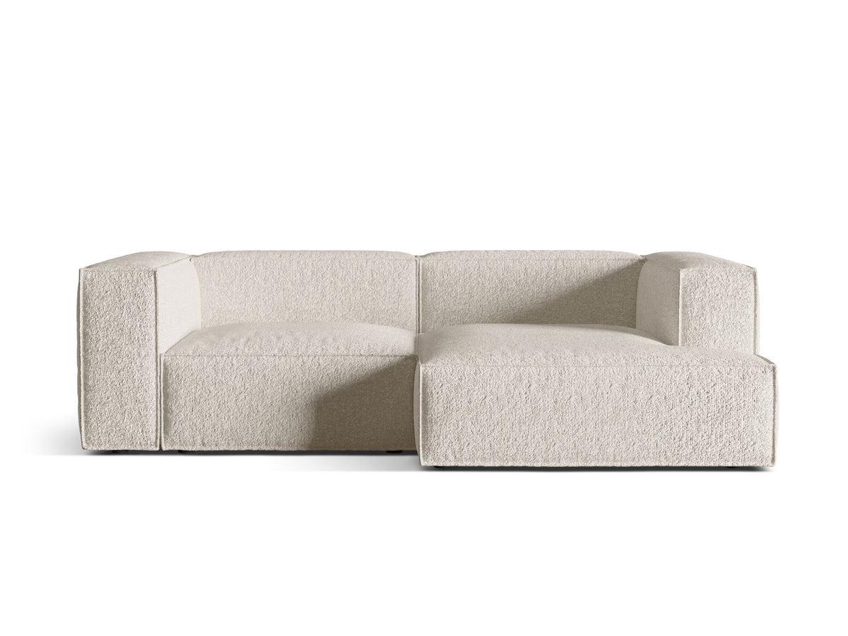 Nuria Boucle Modular Ecksofa rechts 3 Sitzer in Beige-Monet präsentiert im Onlineshop von KAQTU Design AG. L-Sofa rechts ist von Micadoni