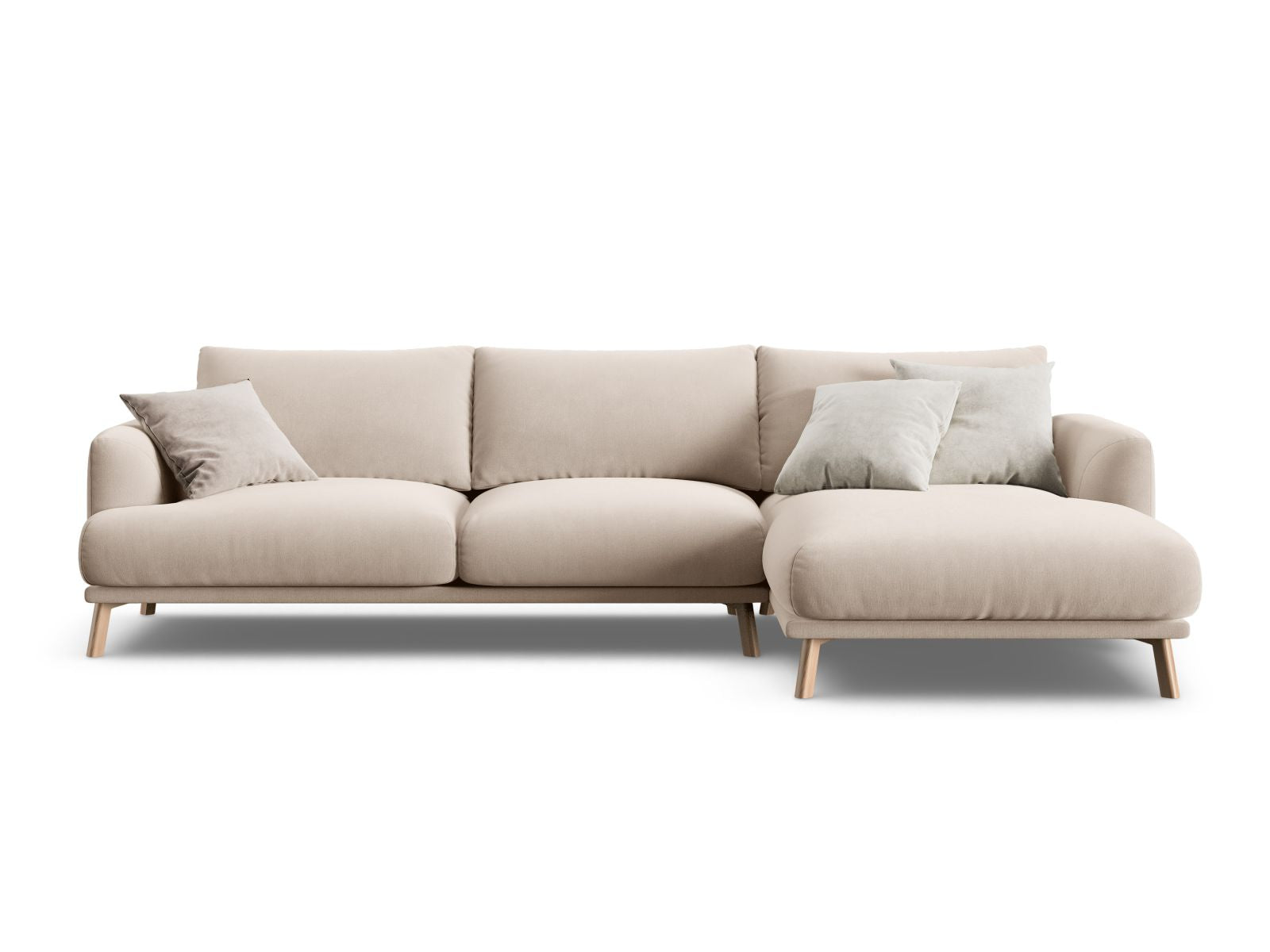4-Sitzer Ecksofa rechts Naomi in Beige-Salvador präsentiert im Onlineshop von KAQTU Design AG. Ecksofa rechts ist von Micadoni