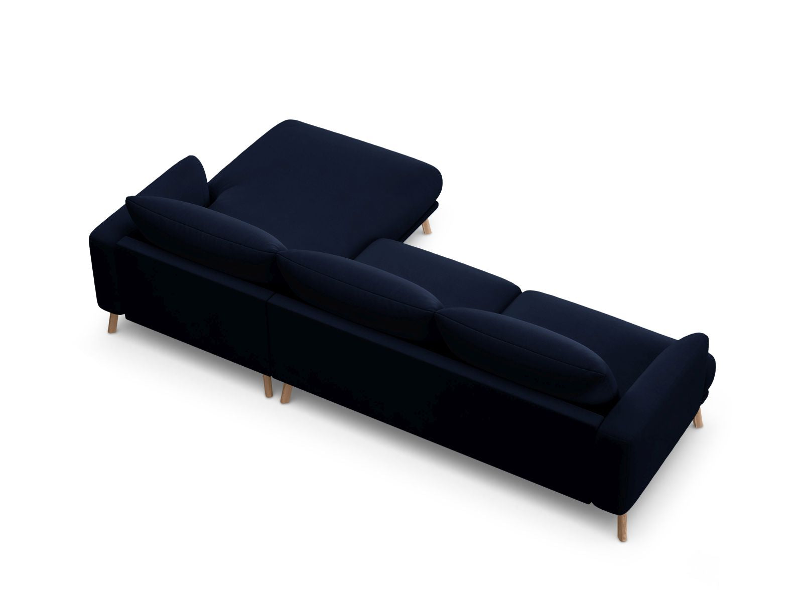 4-Sitzer Ecksofa rechts Naomi in Royal Blue-Salvador präsentiert im Onlineshop von KAQTU Design AG. Ecksofa rechts ist von Micadoni