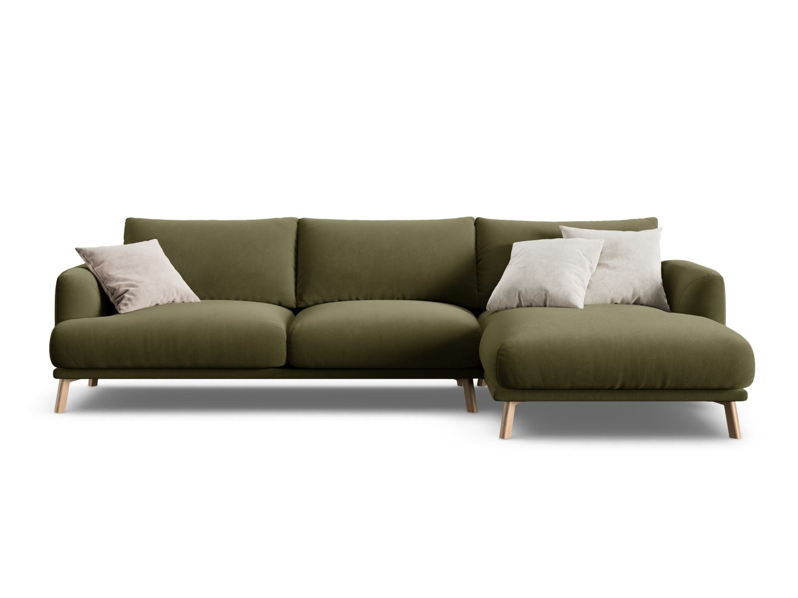 4-Sitzer Ecksofa rechts Naomi in Green-Salvador präsentiert im Onlineshop von KAQTU Design AG. Ecksofa rechts ist von Micadoni