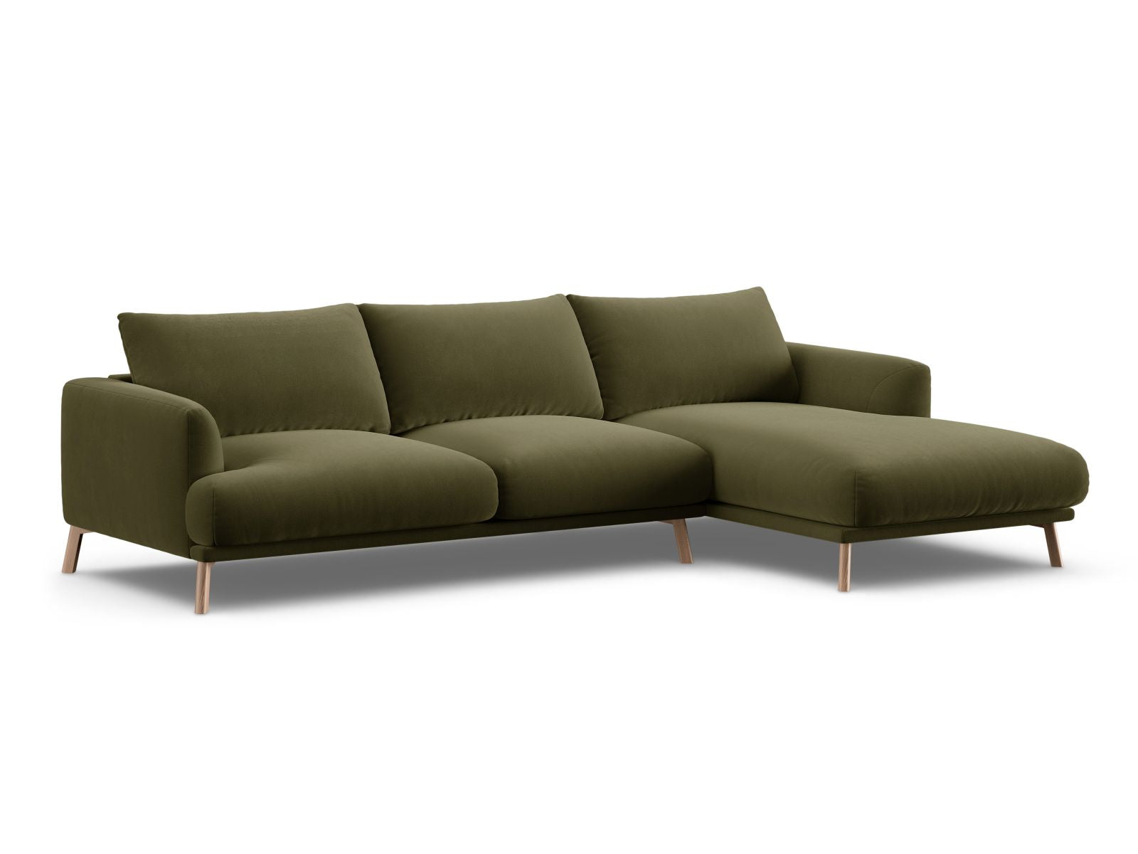 4-Sitzer Ecksofa rechts Naomi in Green-Salvador präsentiert im Onlineshop von KAQTU Design AG. Ecksofa rechts ist von Micadoni