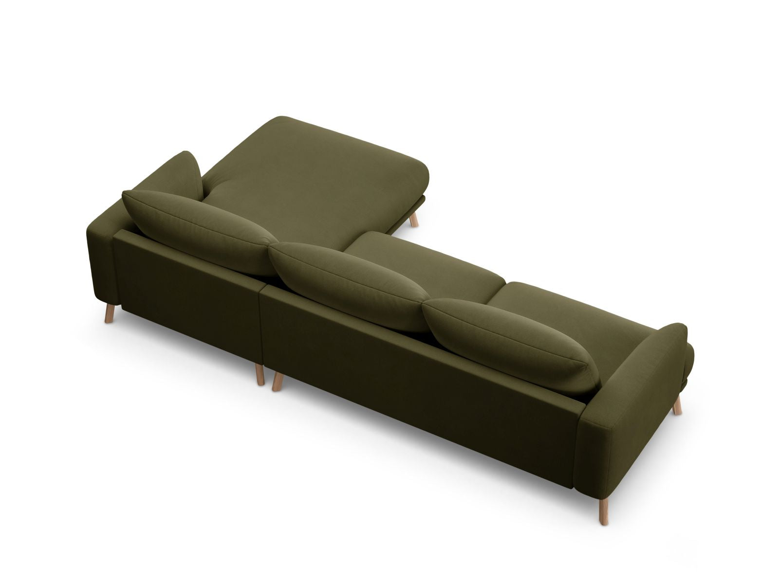 4-Sitzer Ecksofa rechts Naomi in Green-Salvador präsentiert im Onlineshop von KAQTU Design AG. Ecksofa rechts ist von Micadoni