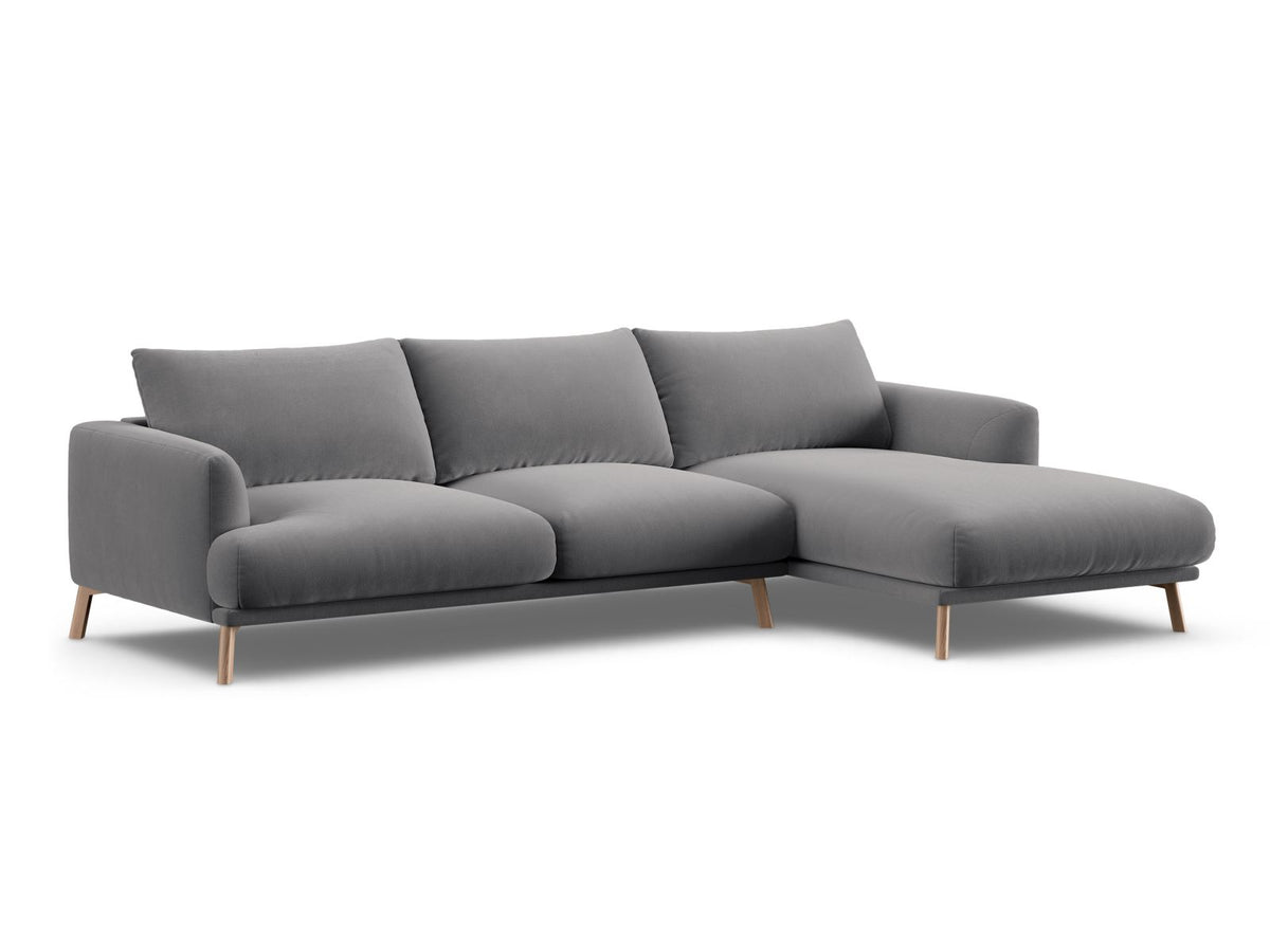 4-Sitzer Ecksofa rechts Naomi in Grey-Salvador präsentiert im Onlineshop von KAQTU Design AG. Ecksofa rechts ist von Micadoni