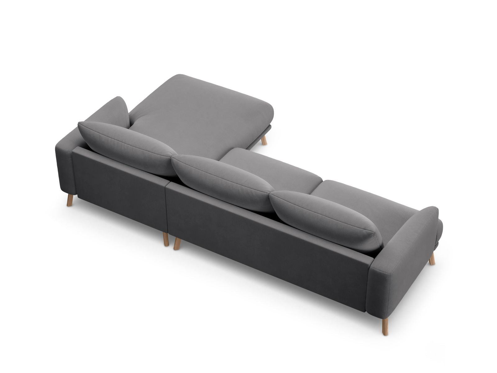 4-Sitzer Ecksofa rechts Naomi in Grey-Salvador präsentiert im Onlineshop von KAQTU Design AG. Ecksofa rechts ist von Micadoni