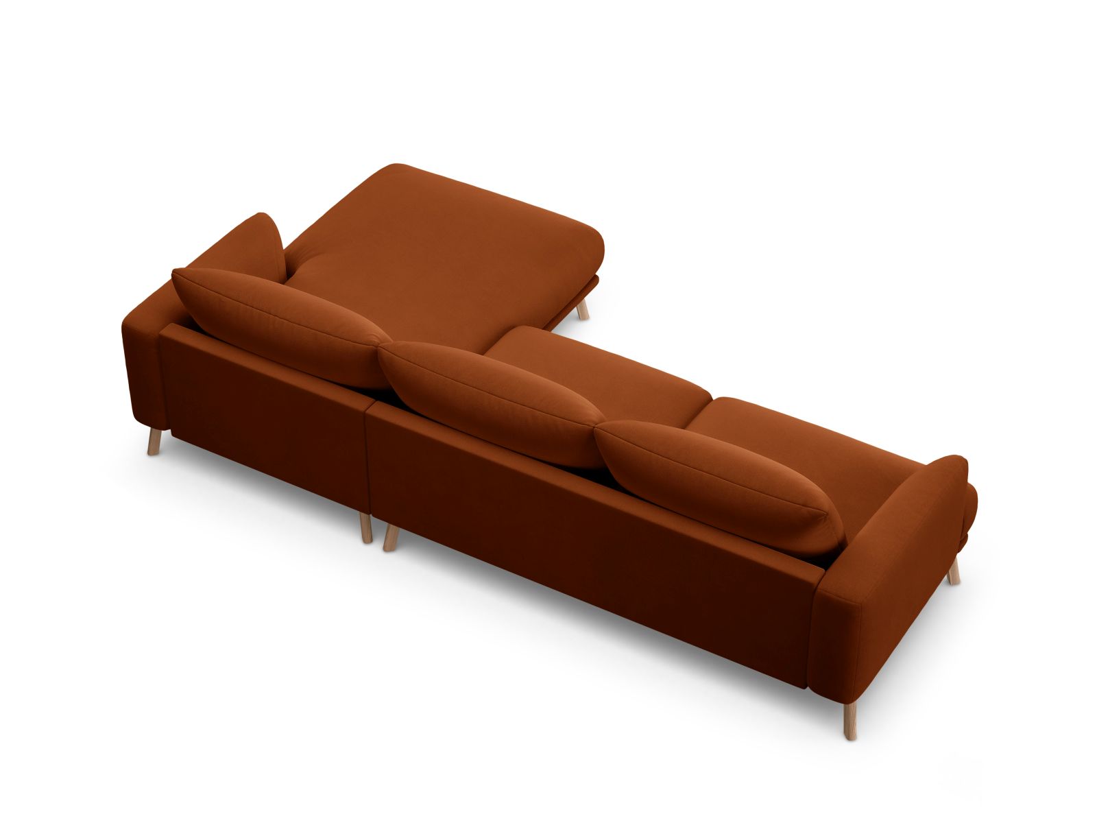 4-Sitzer Ecksofa rechts Naomi in Terracotta-Salvador präsentiert im Onlineshop von KAQTU Design AG. Ecksofa rechts ist von Micadoni
