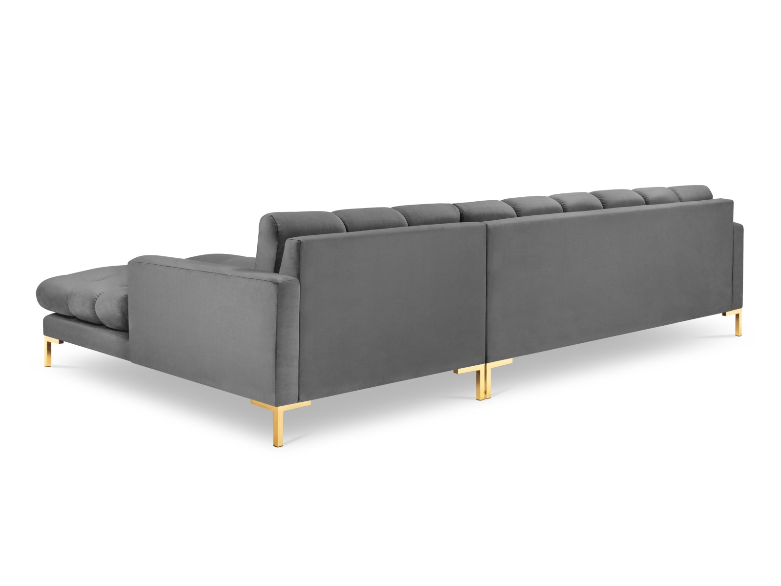 Entdecken Sie das elegante Mamaia Velour Ecksofa rechts von Micadoni – ein 5-Sitzer, der höchsten Komfort und stilvolles Design für Ihr Zuhause bietet.