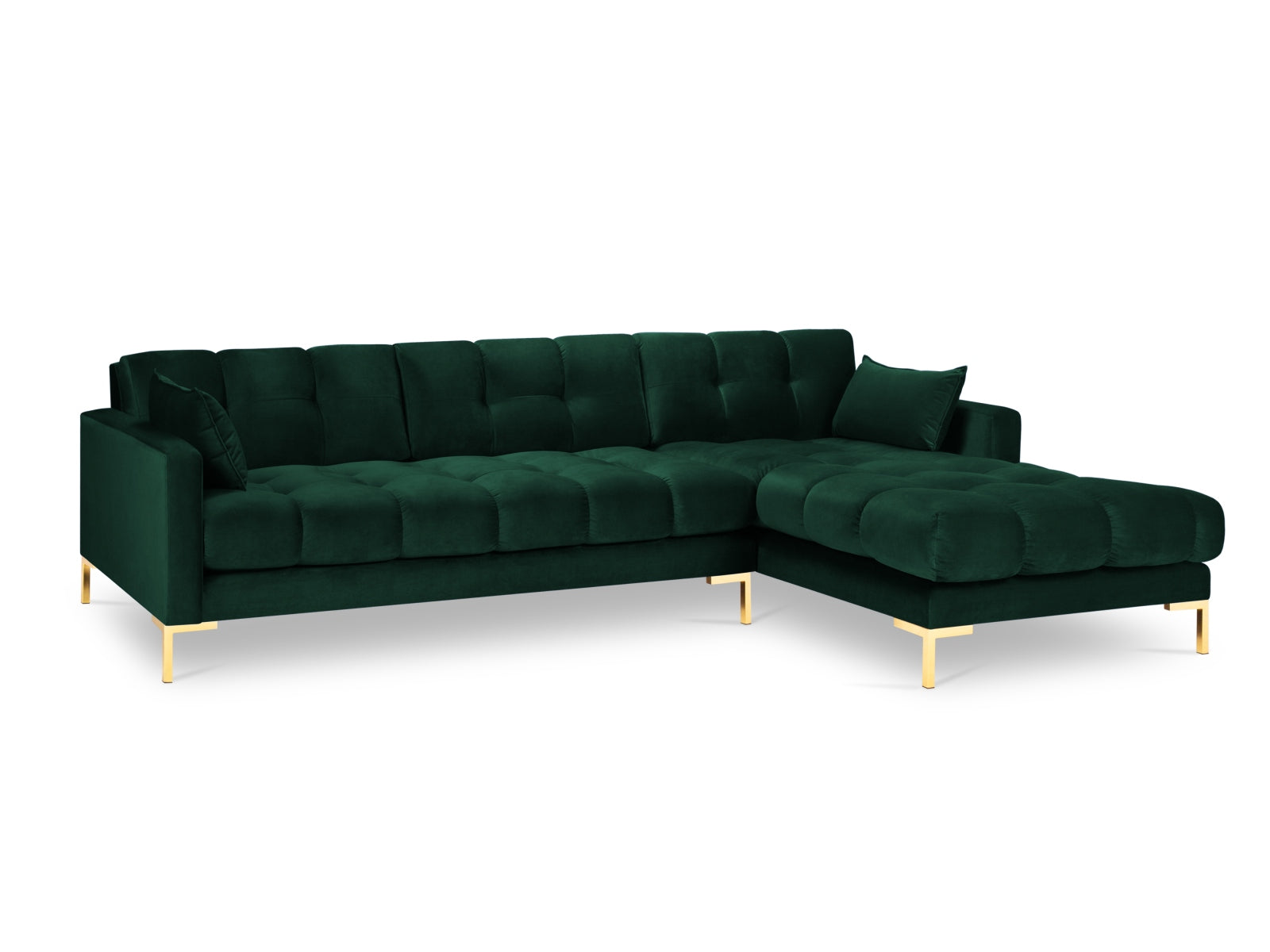 Erleben Sie das Mamaia Velour Ecksofa rechts von Micadoni – ein 5-Sitzer, der modernes Design und höchsten Komfort vereint. Perfekt für Ihr Zuhause!