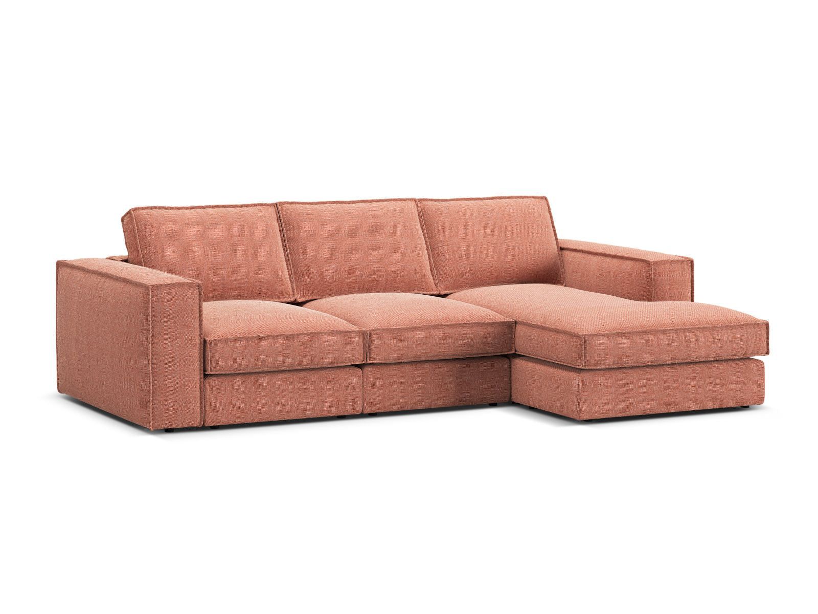 Elegantes 3-Sitzer Ecksofa rechts Pola von Micadoni, ideal für stilvolle Wohnräume, bietet hohen Sitzkomfort und modernes Design.