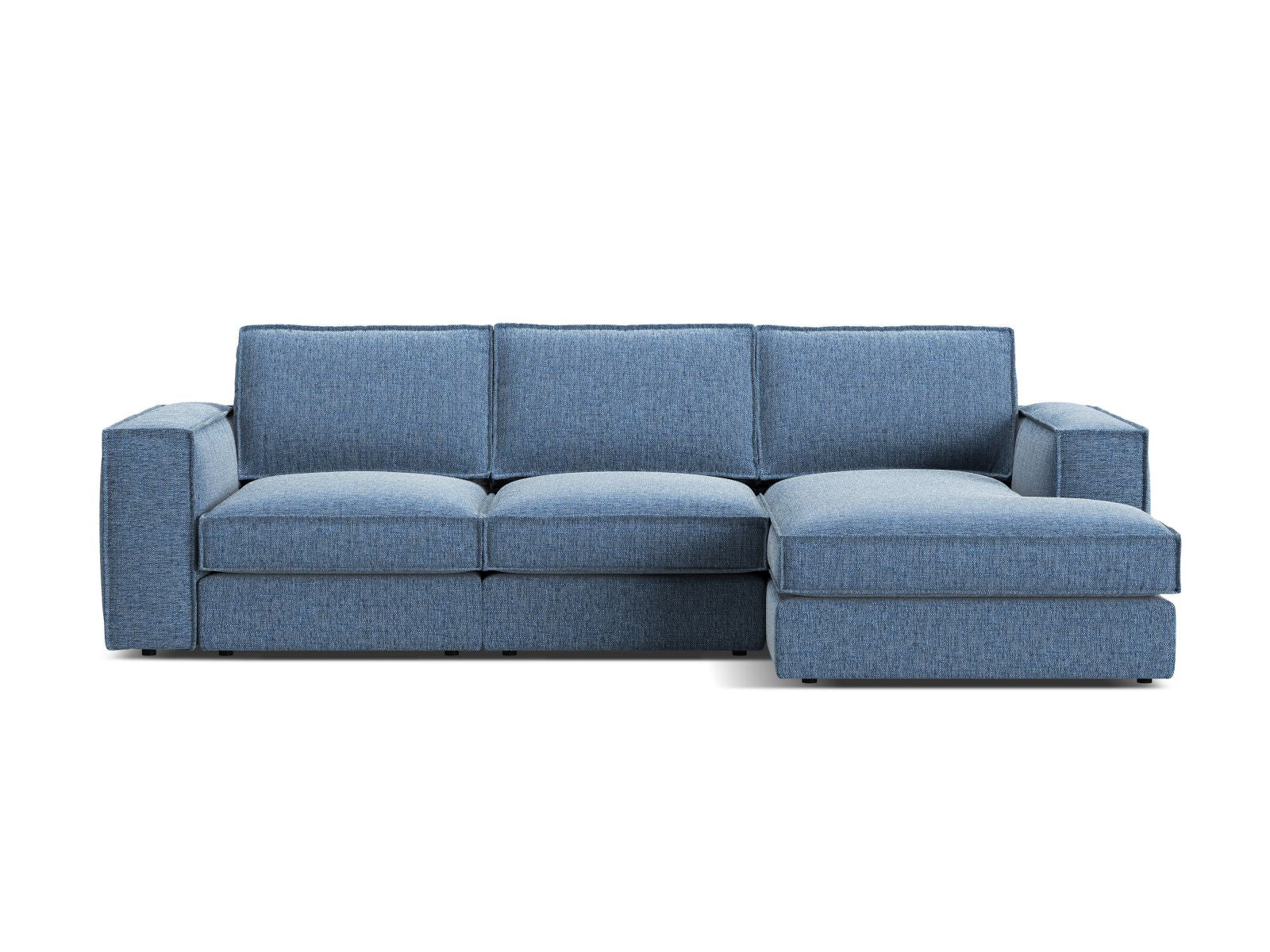 3-Sitzer Ecksofa rechts Pola in Dark Blue-Babel präsentiert im Onlineshop von KAQTU Design AG. Ecksofa rechts ist von Micadoni