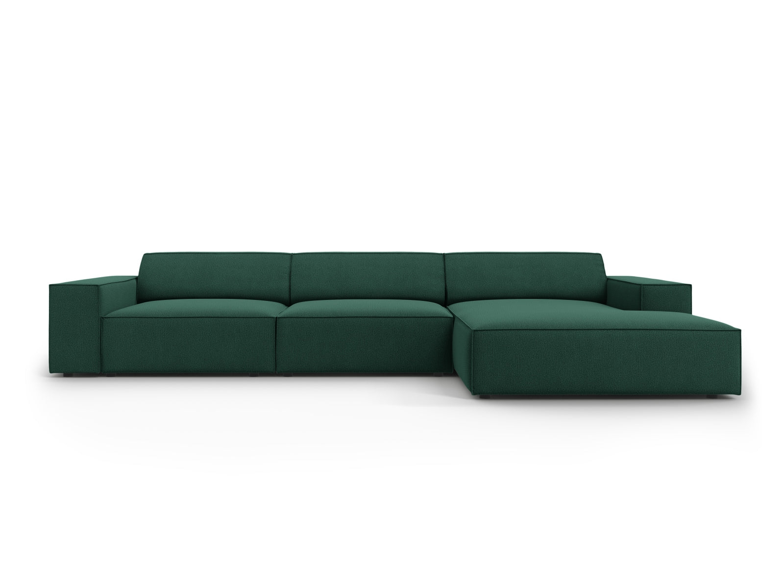 Jodie Modulares Ecksofa rechts 4 Sitzer in Green-Megan präsentiert im Onlineshop von KAQTU Design AG. L-Sofa rechts ist von Micadoni