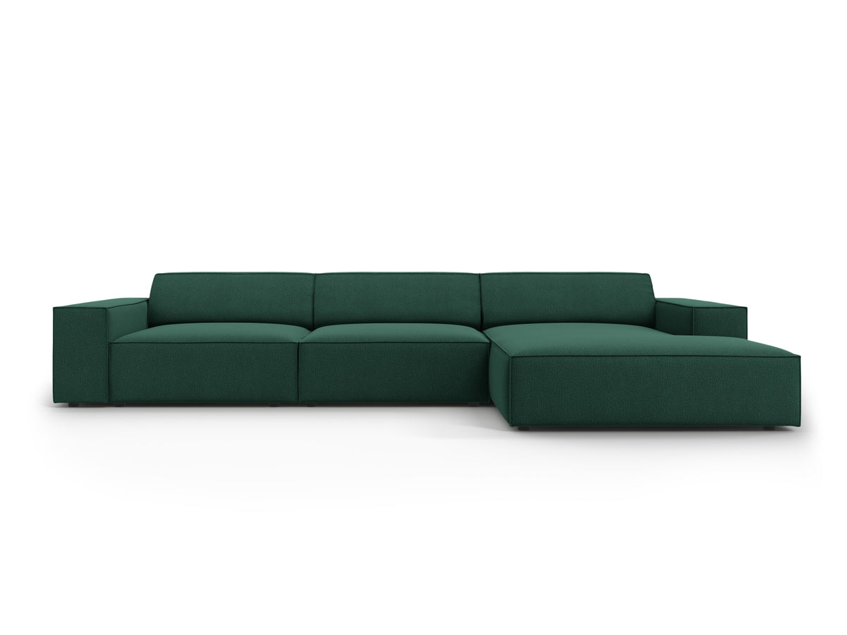 Jodie Modulares Ecksofa rechts 4 Sitzer in Green-Megan präsentiert im Onlineshop von KAQTU Design AG. L-Sofa rechts ist von Micadoni