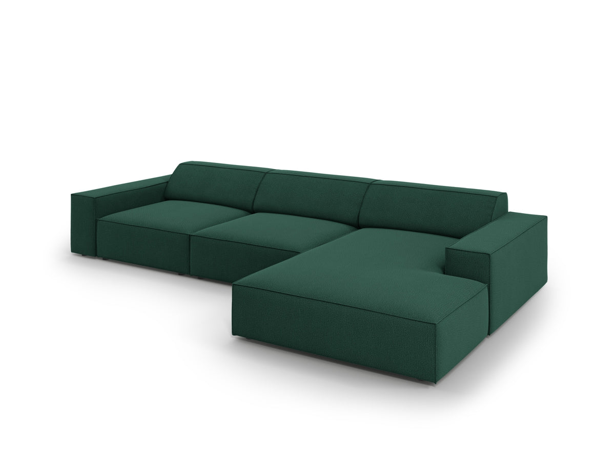Jodie Modulares Ecksofa rechts 4 Sitzer in Green-Megan präsentiert im Onlineshop von KAQTU Design AG. L-Sofa rechts ist von Micadoni