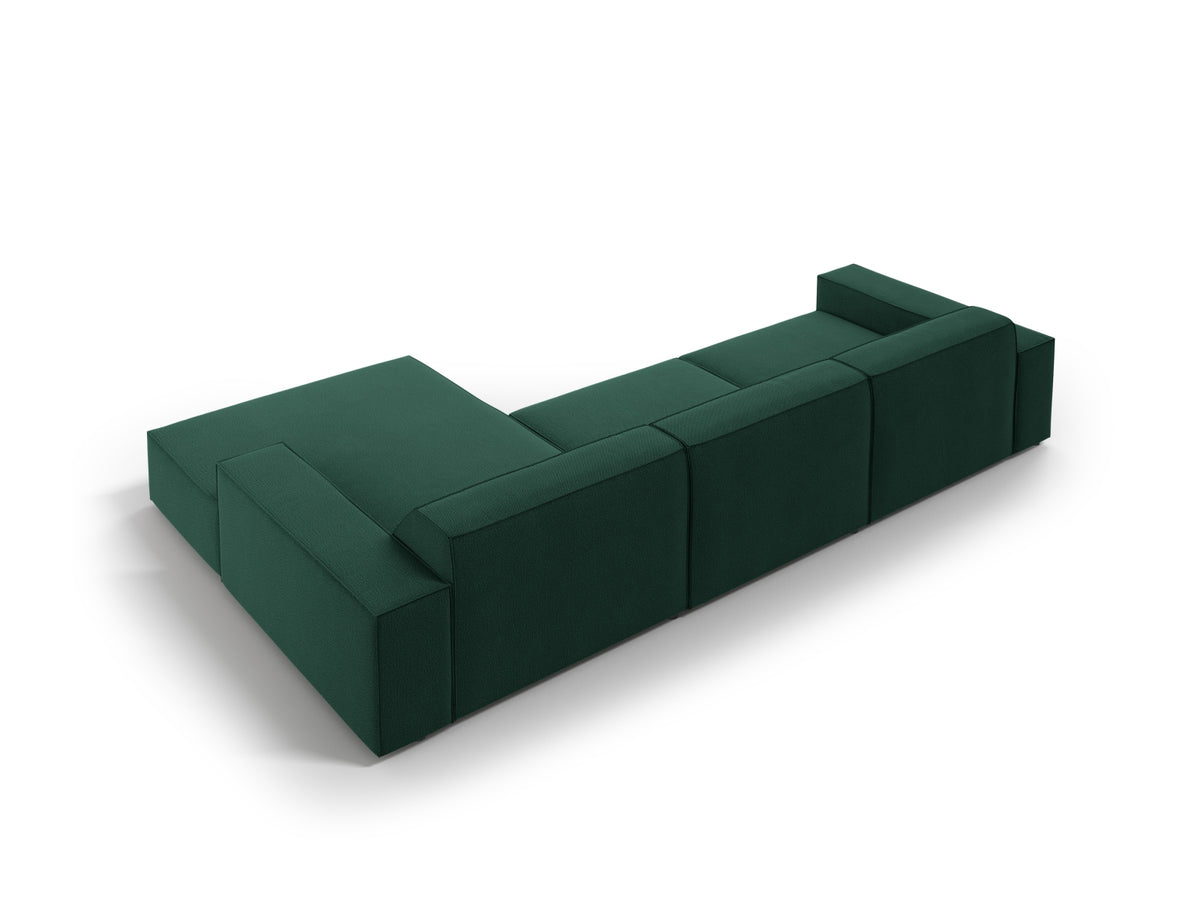 Jodie Modulares Ecksofa rechts 4 Sitzer in Green-Megan präsentiert im Onlineshop von KAQTU Design AG. L-Sofa rechts ist von Micadoni
